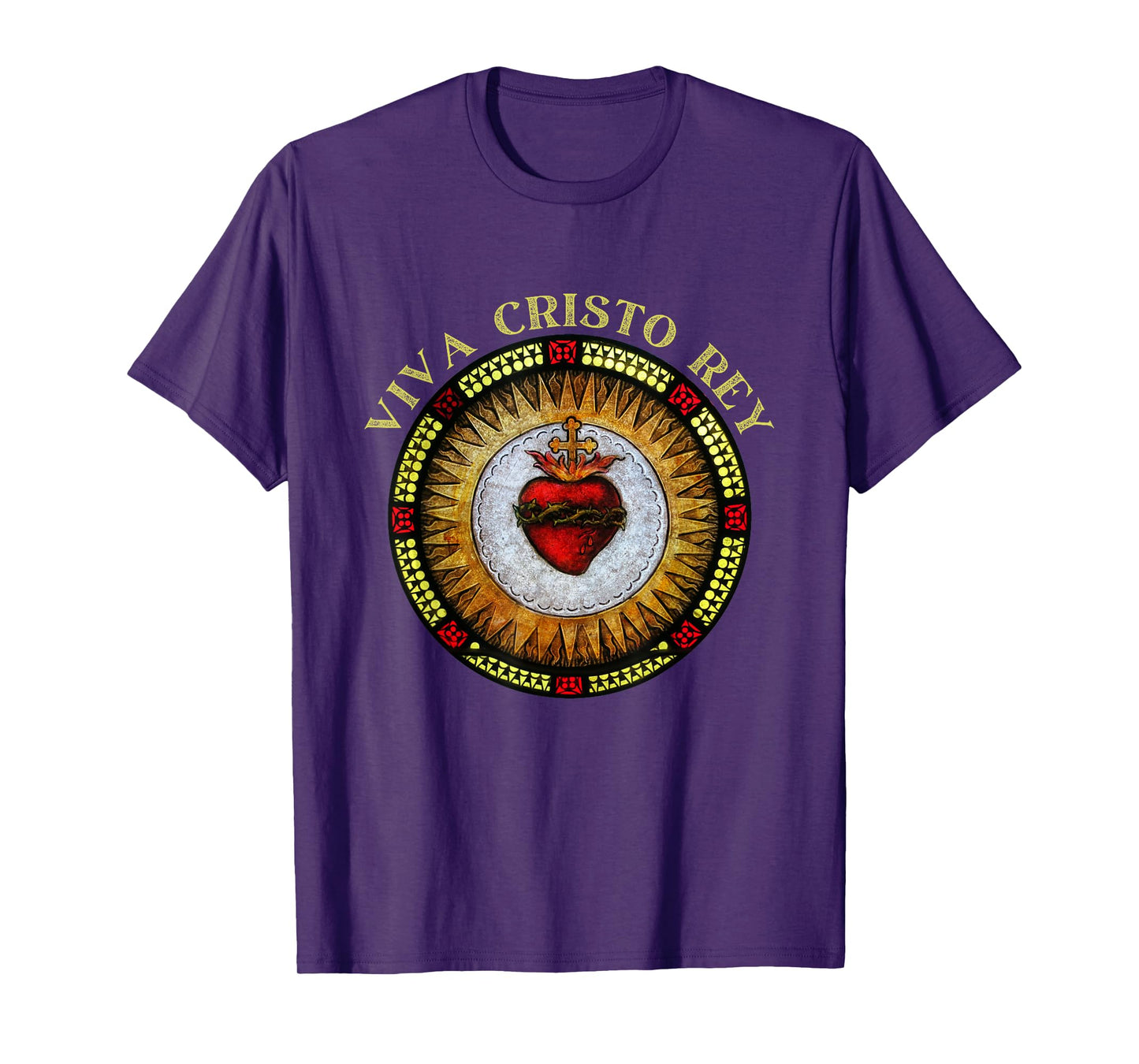 Roman Catholic Sacred Heart Viva Cristo Rey T-Shirt