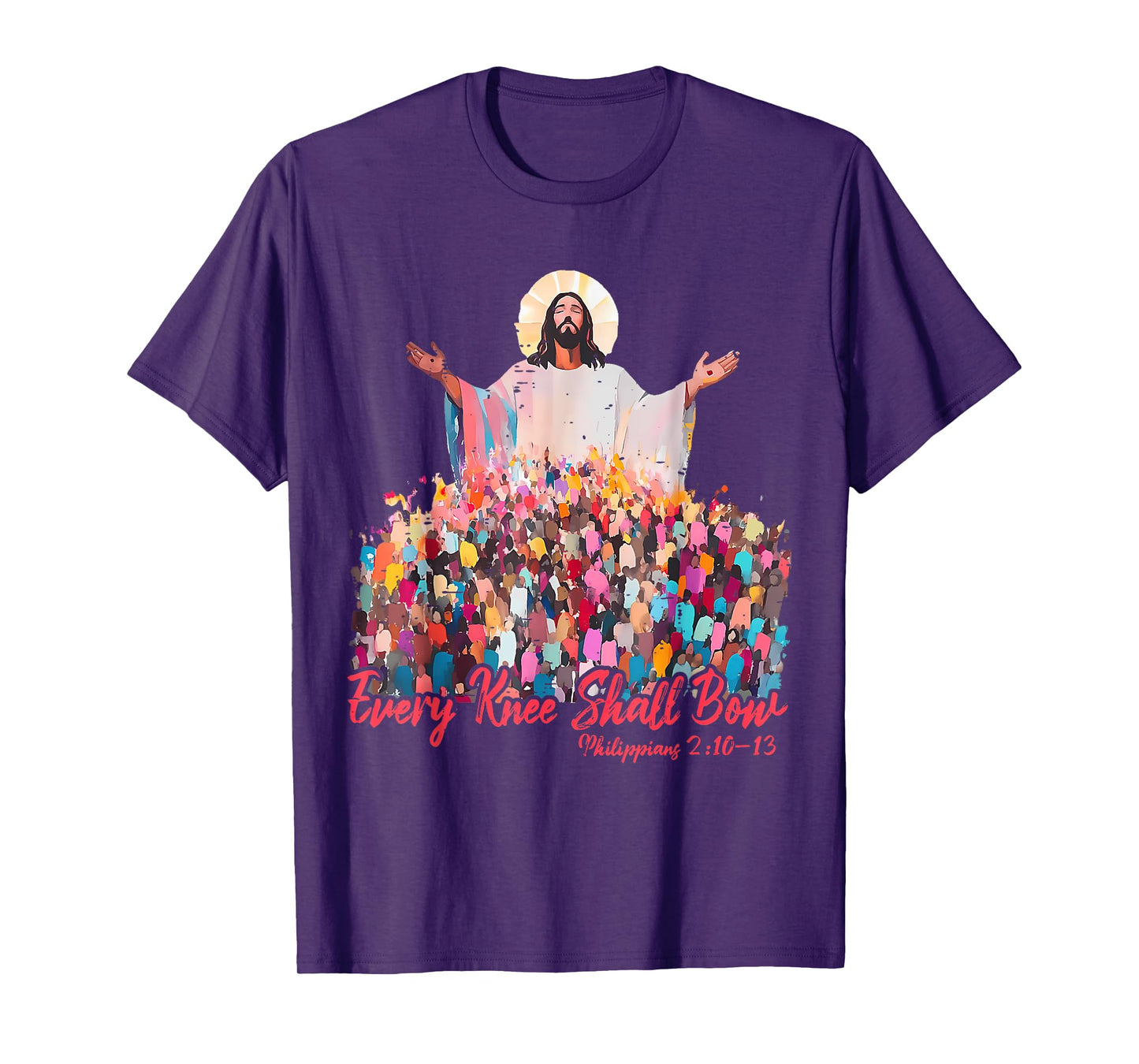 Every Knee Shall Bow Philippians, Brushstroke Jesus T-Shirt