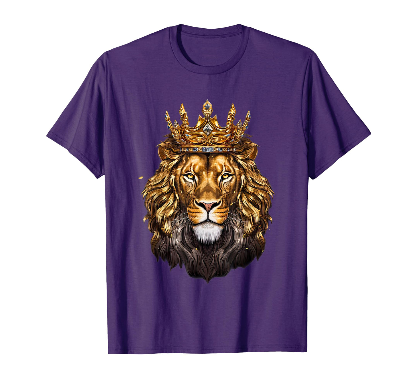 Lion Head Golden Crowned Biblical Lion of Judah T-Shirt