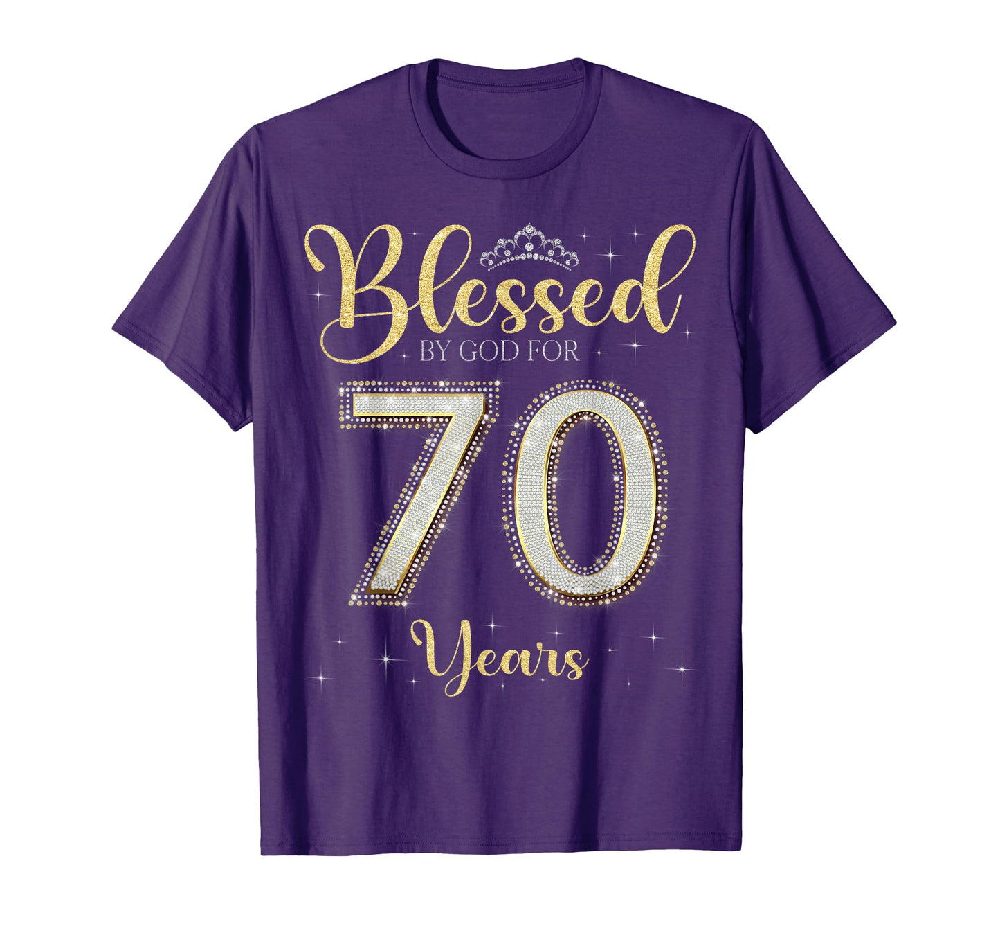 Blessed By God For 70 Years Old 70th Birthday 70th Bday T-Shirt