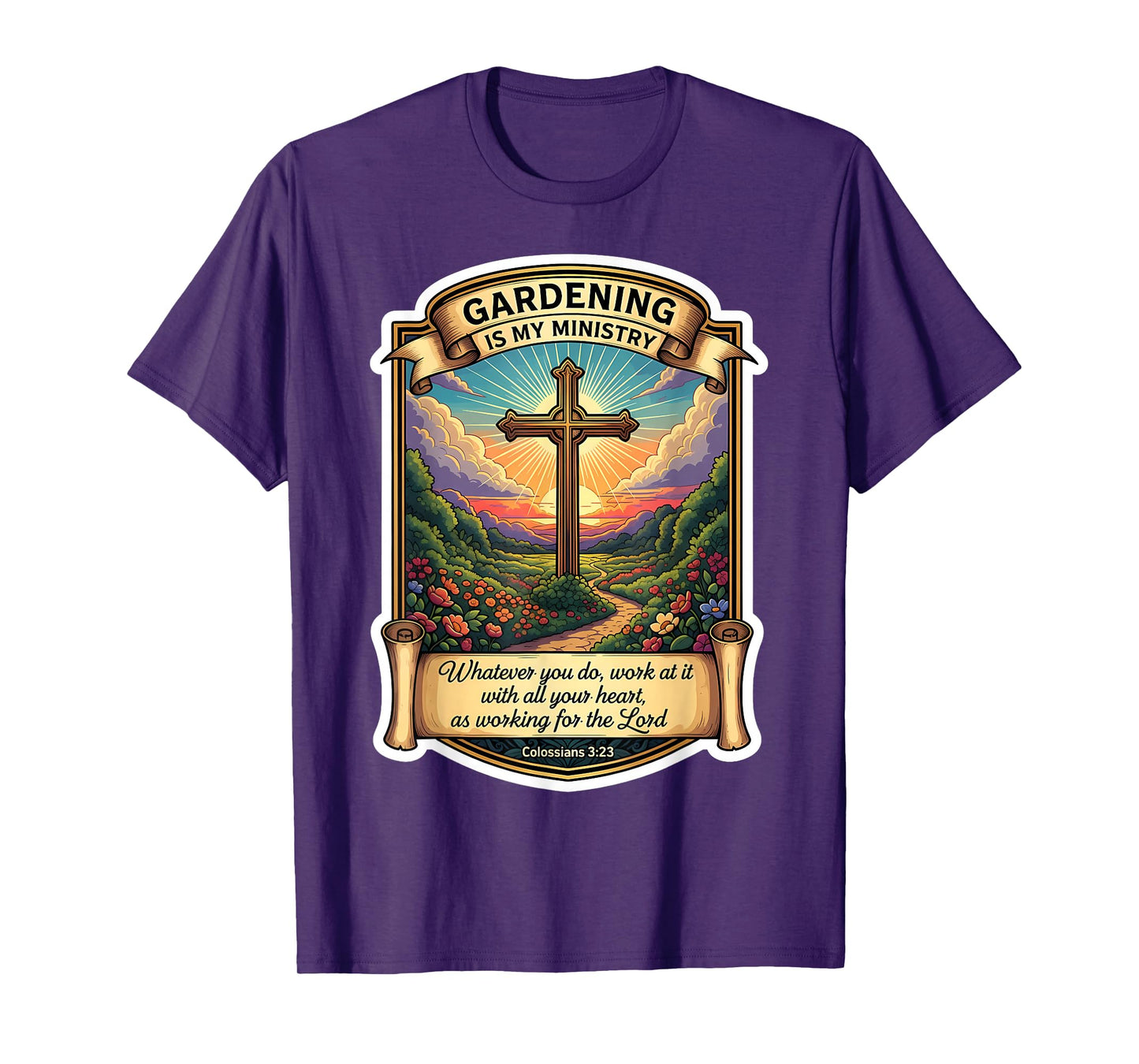 Christian Gardener Gardening is My Ministry God Jesus Christ T-Shirt