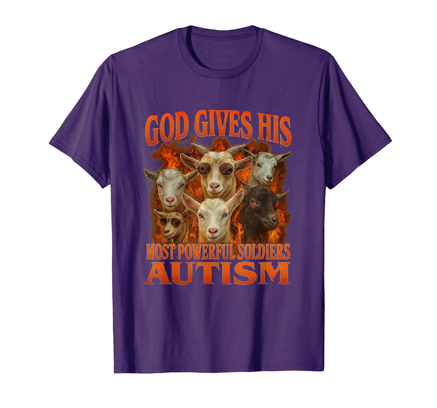 God Gives His Most Powerful Soldiers Autism Gen Z Meme Funny T-Shirt
