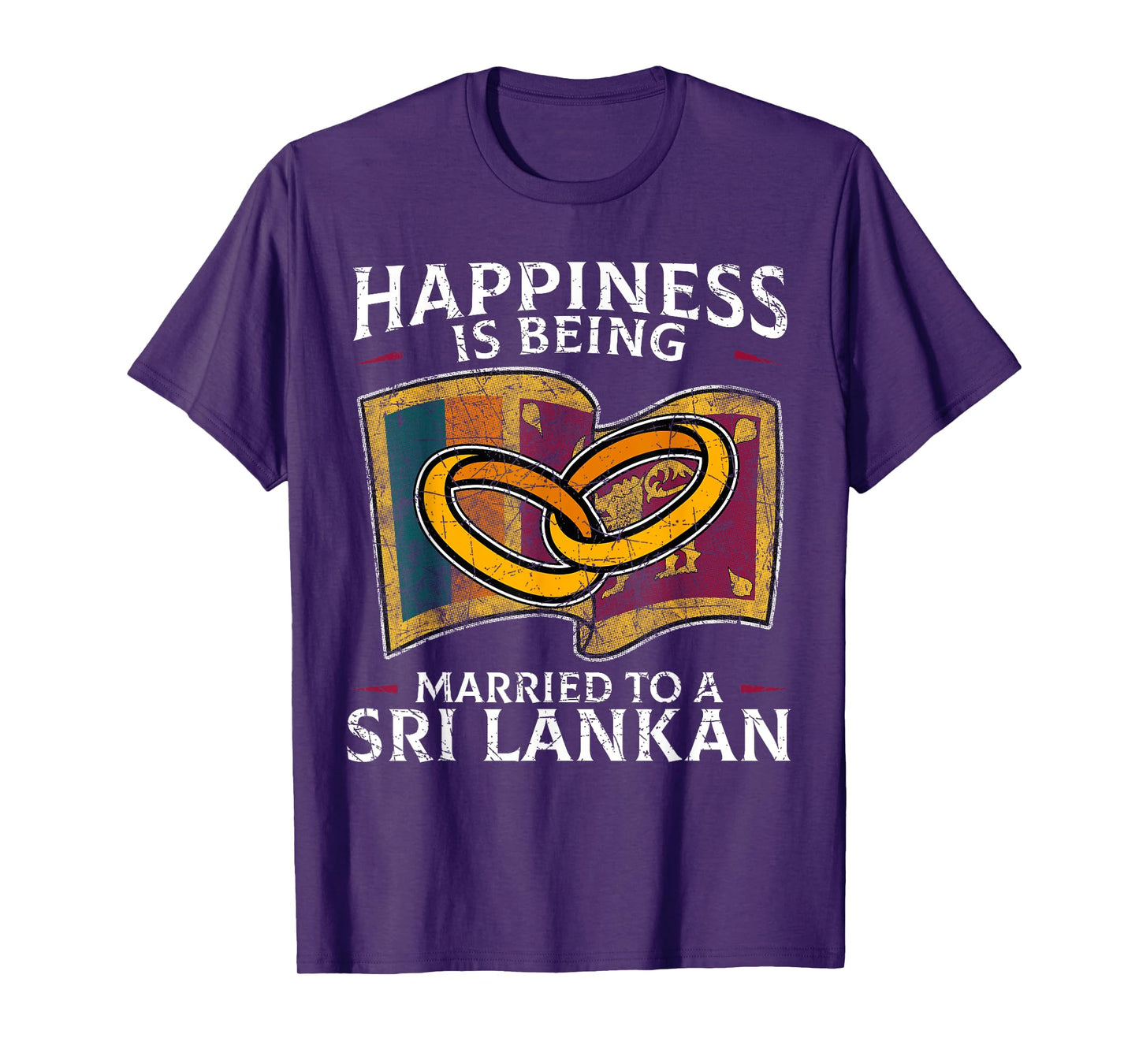 Sri Lankan Wedding Sri Lanka Heritage Roots Flag Married T-Shirt