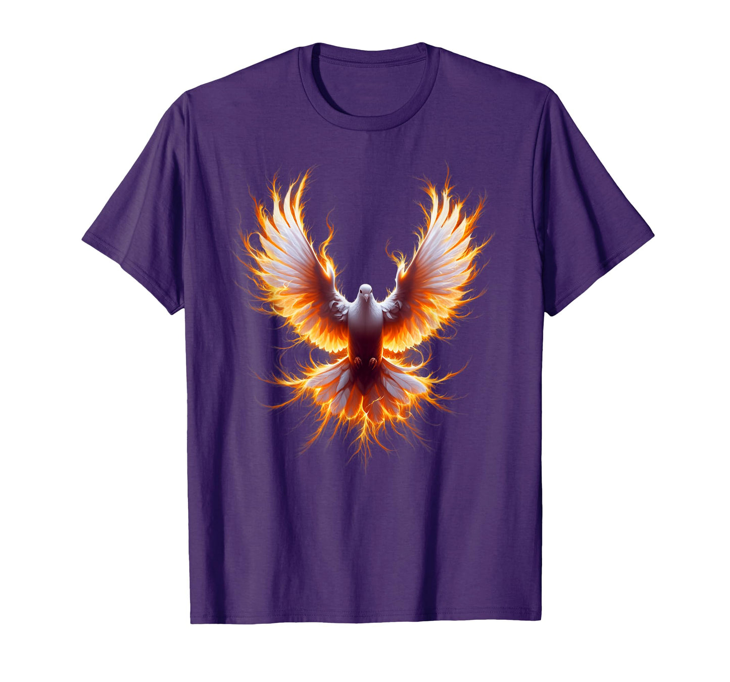 Flaming dove Holy Spirit Pentecost Christian faith tee T-Shirt