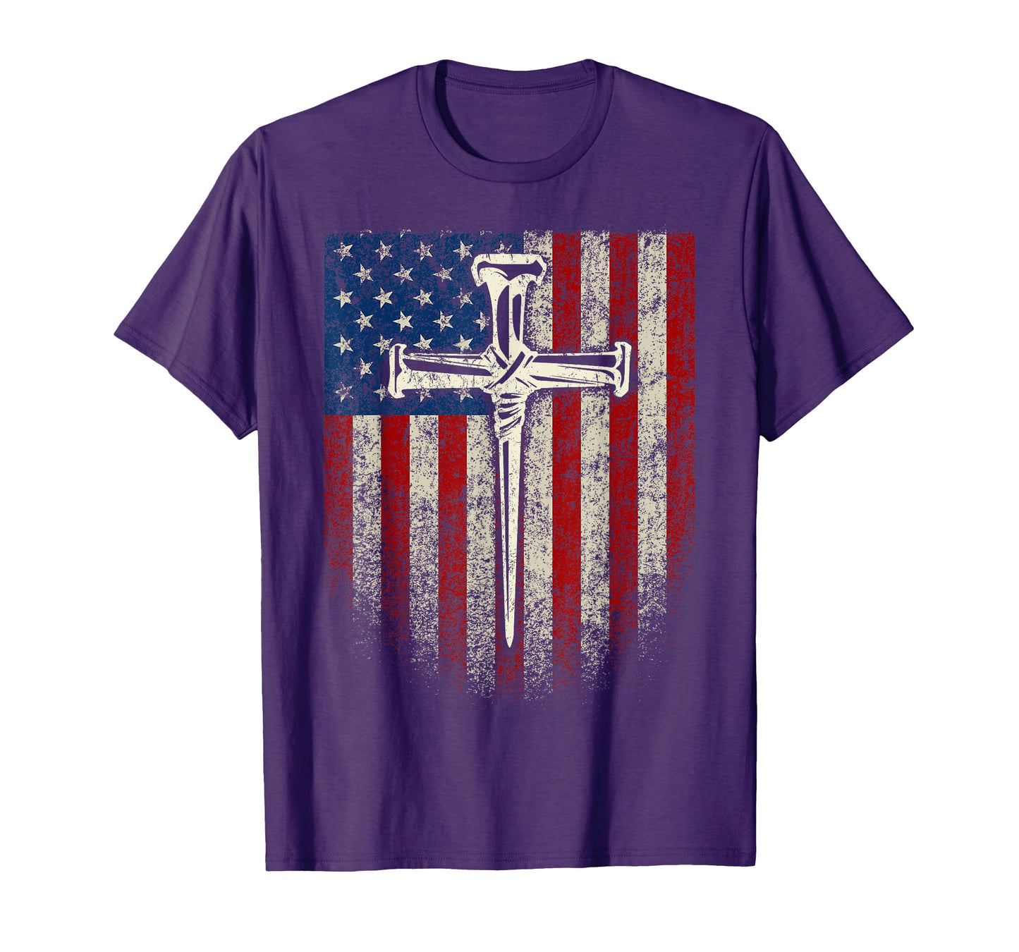 American US Flag Cross Christian Patriotic T-Shirt