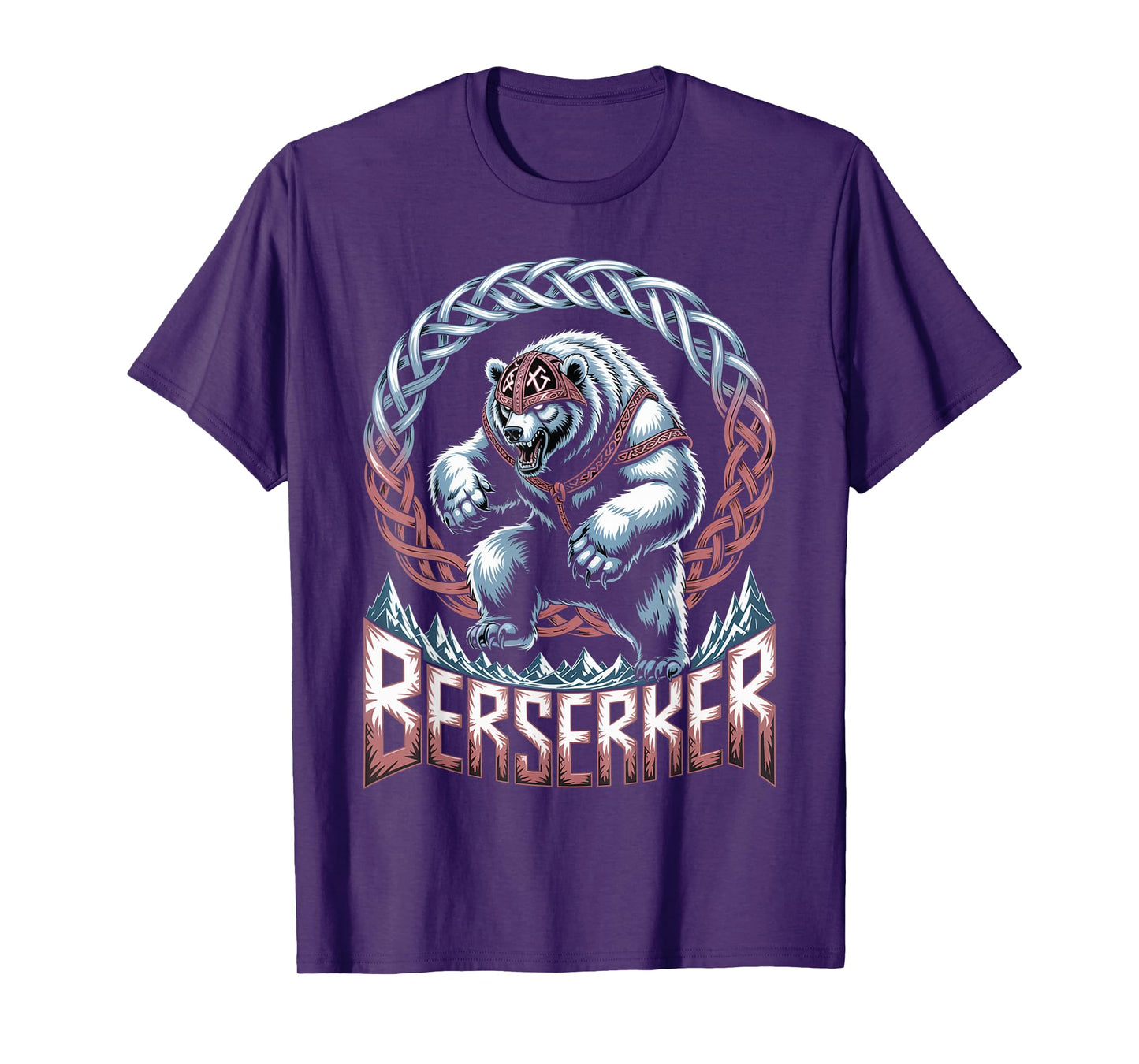 Fierce Viking Polar Bear Berserker Nordic Warrior Power T-Shirt