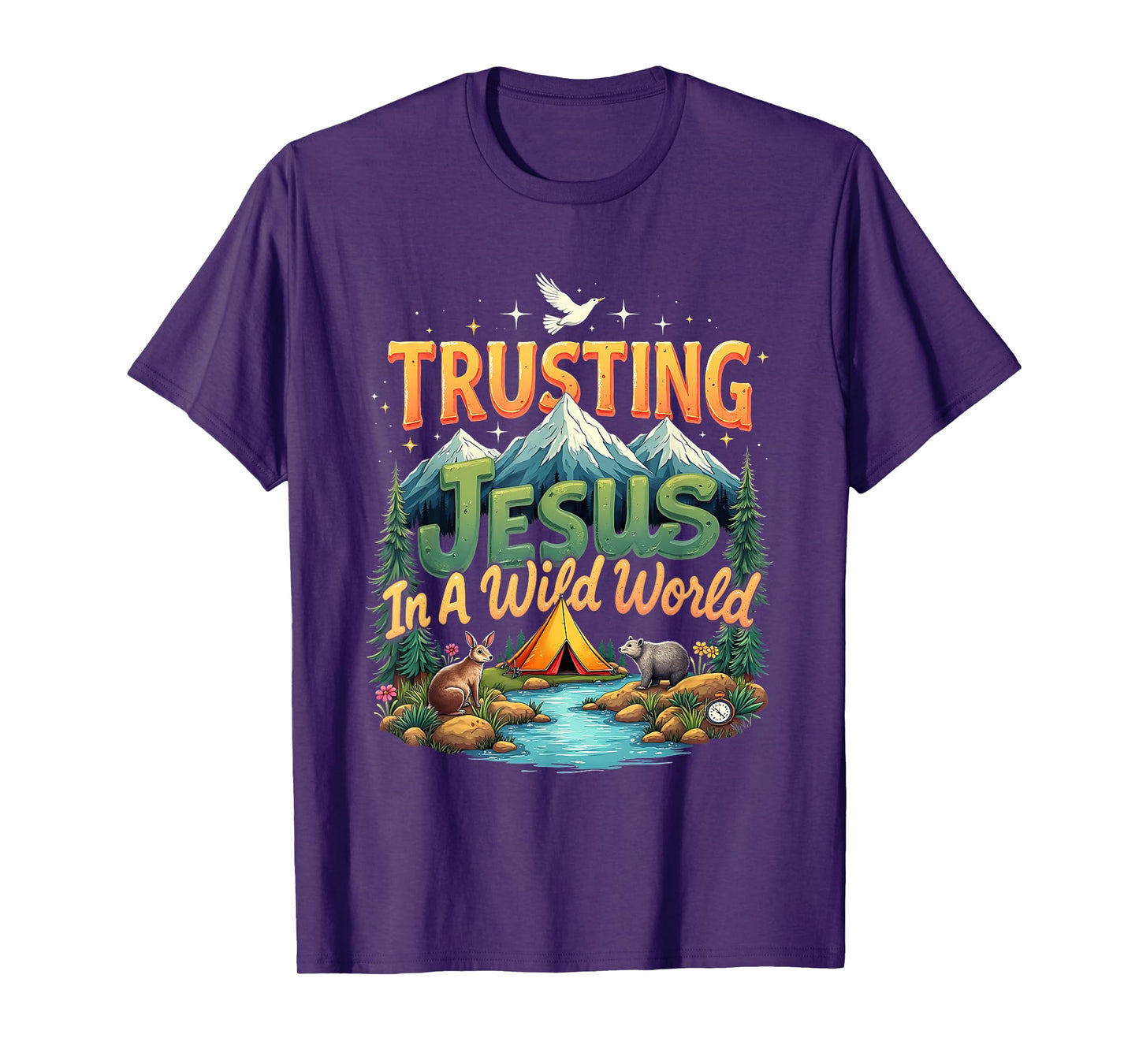 VBS 2025 Trusting Jesus Camp Christian Summer True North T-Shirt