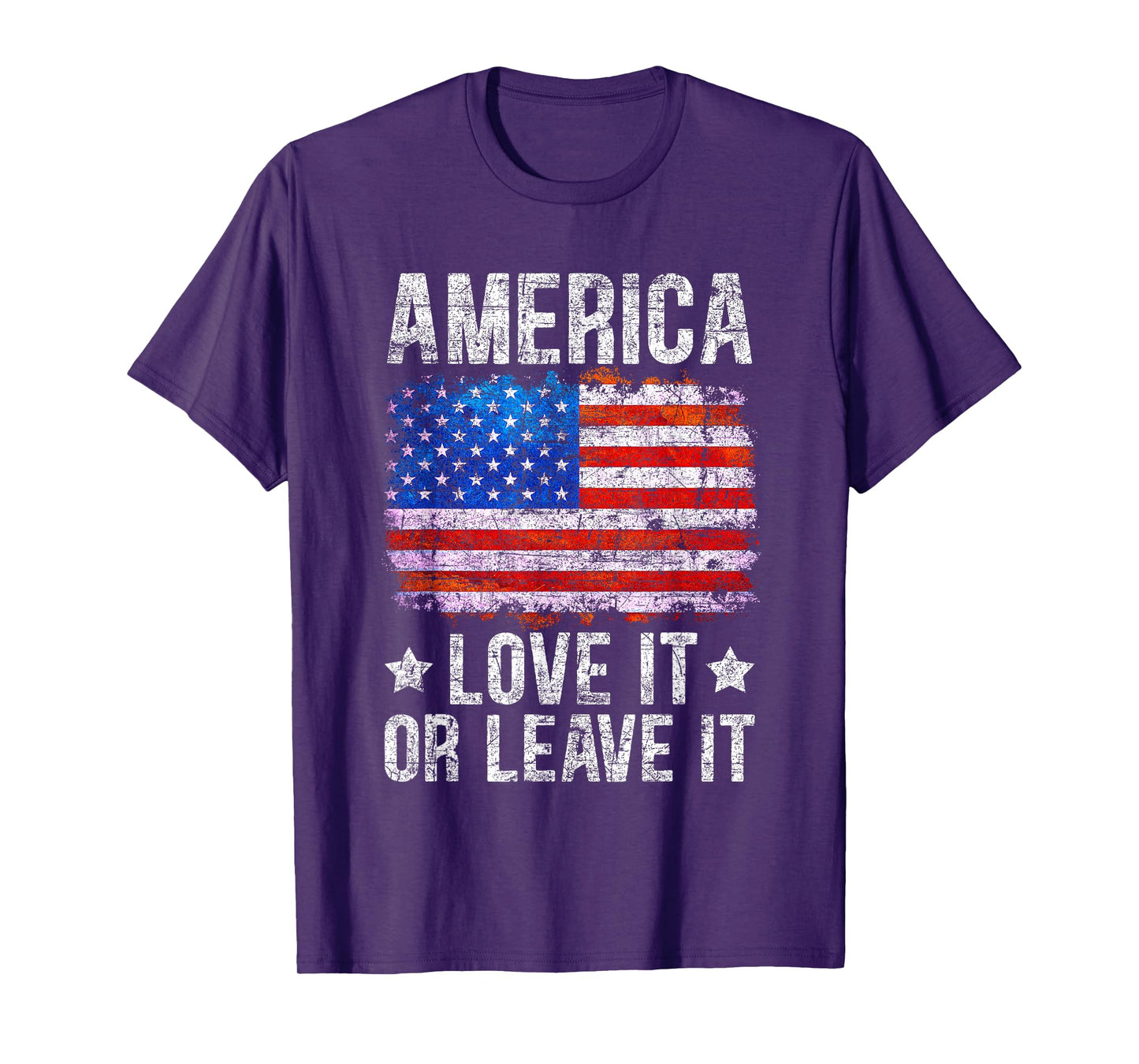 America Love It Or Leave It Patriotic Phrase T-Shirt for Women Men
