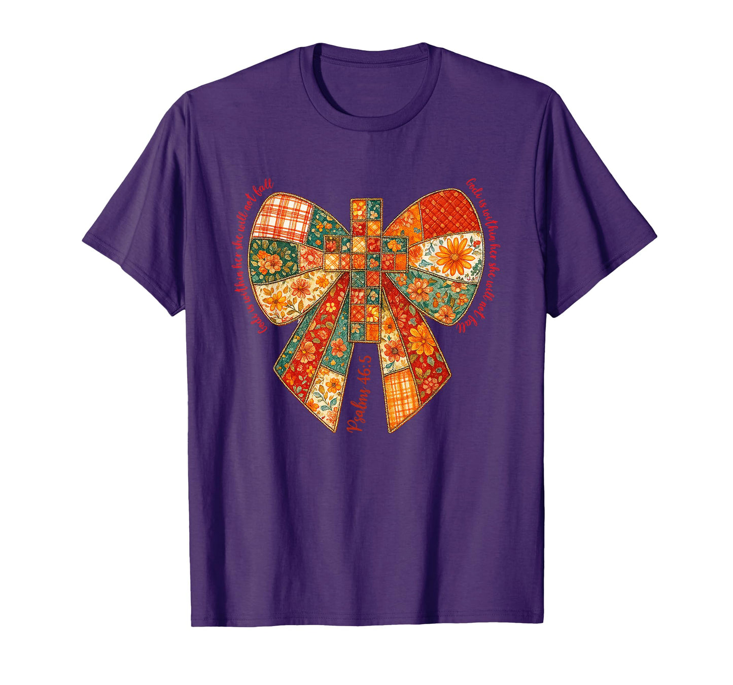 God is Within Her She Will Not Fall Coquette Christian Tee T-Shirt