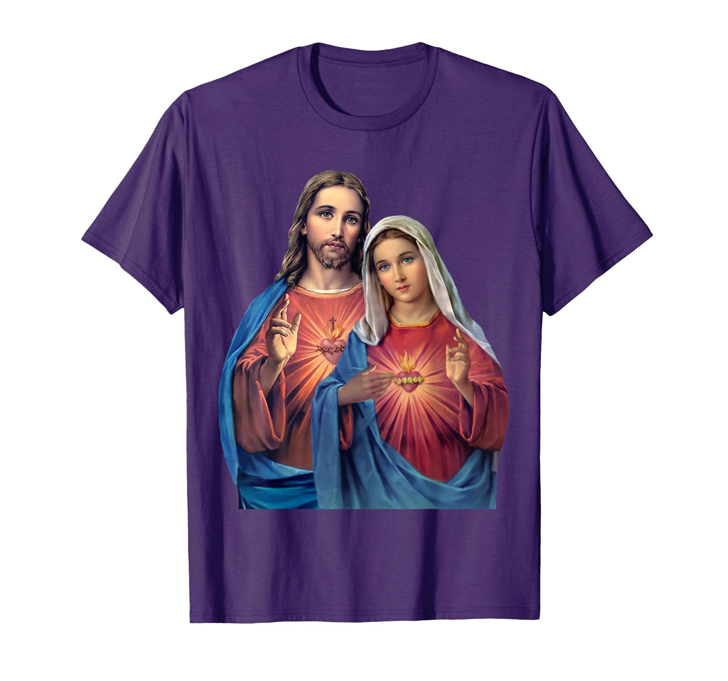 Hearts of Jesus and Mary very close together (Twin Hearts) T-Shirt