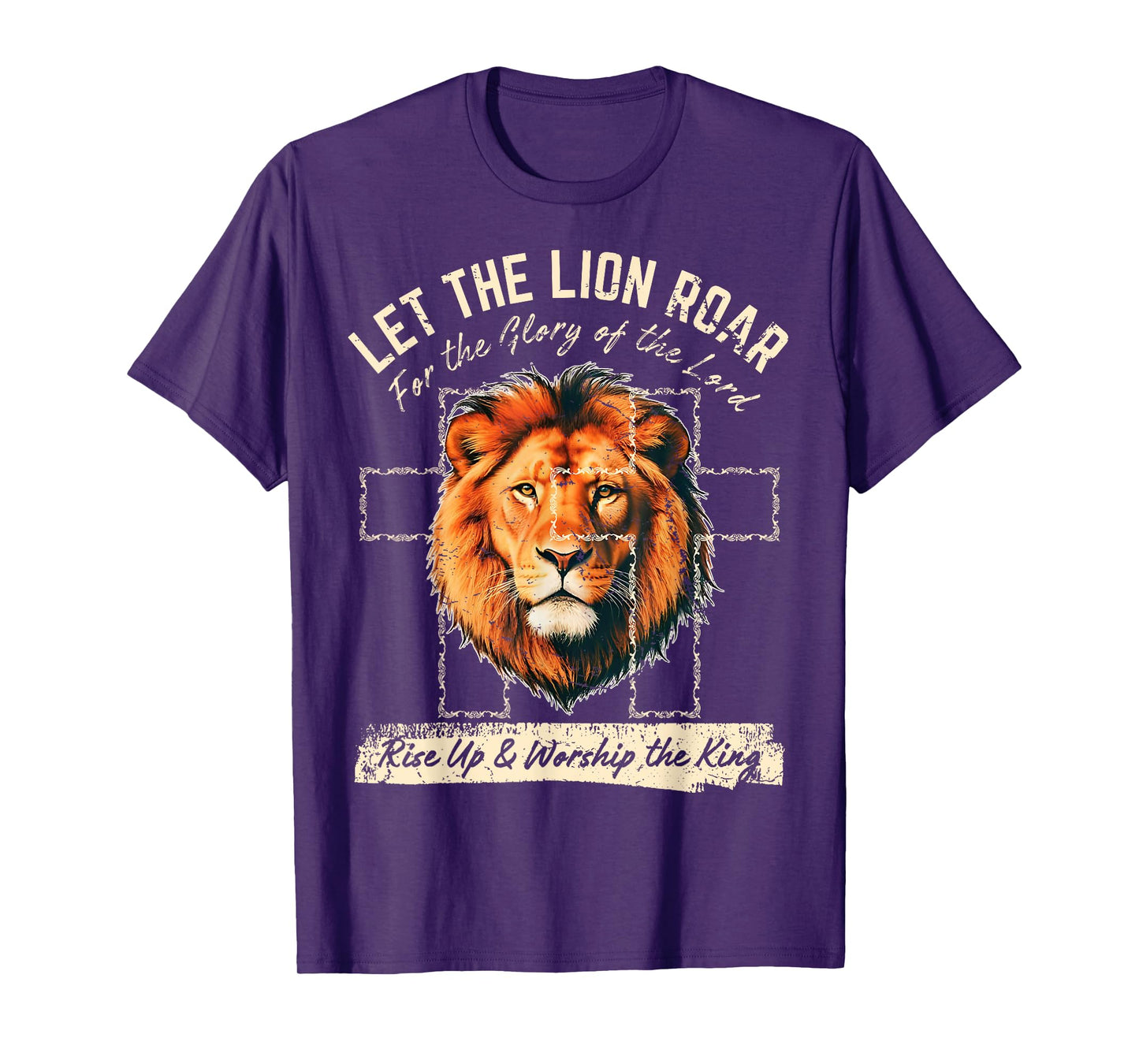 LET The Lion Roar – Christian Faith Lion. Graphic Tee T-Shirt