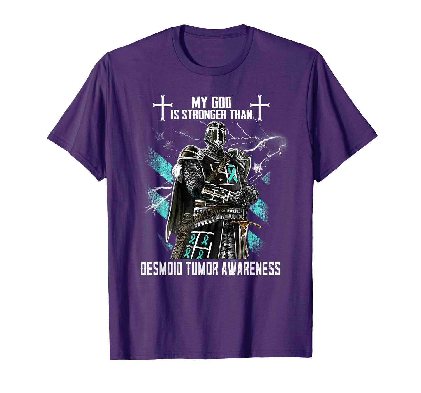 My God Is Stronger Than Desmoid Tumor Awareness T-Shirt
