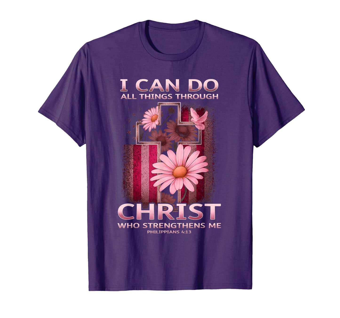 I Can Do All Things Through Christ Breast Cancer Awareness T-Shirt