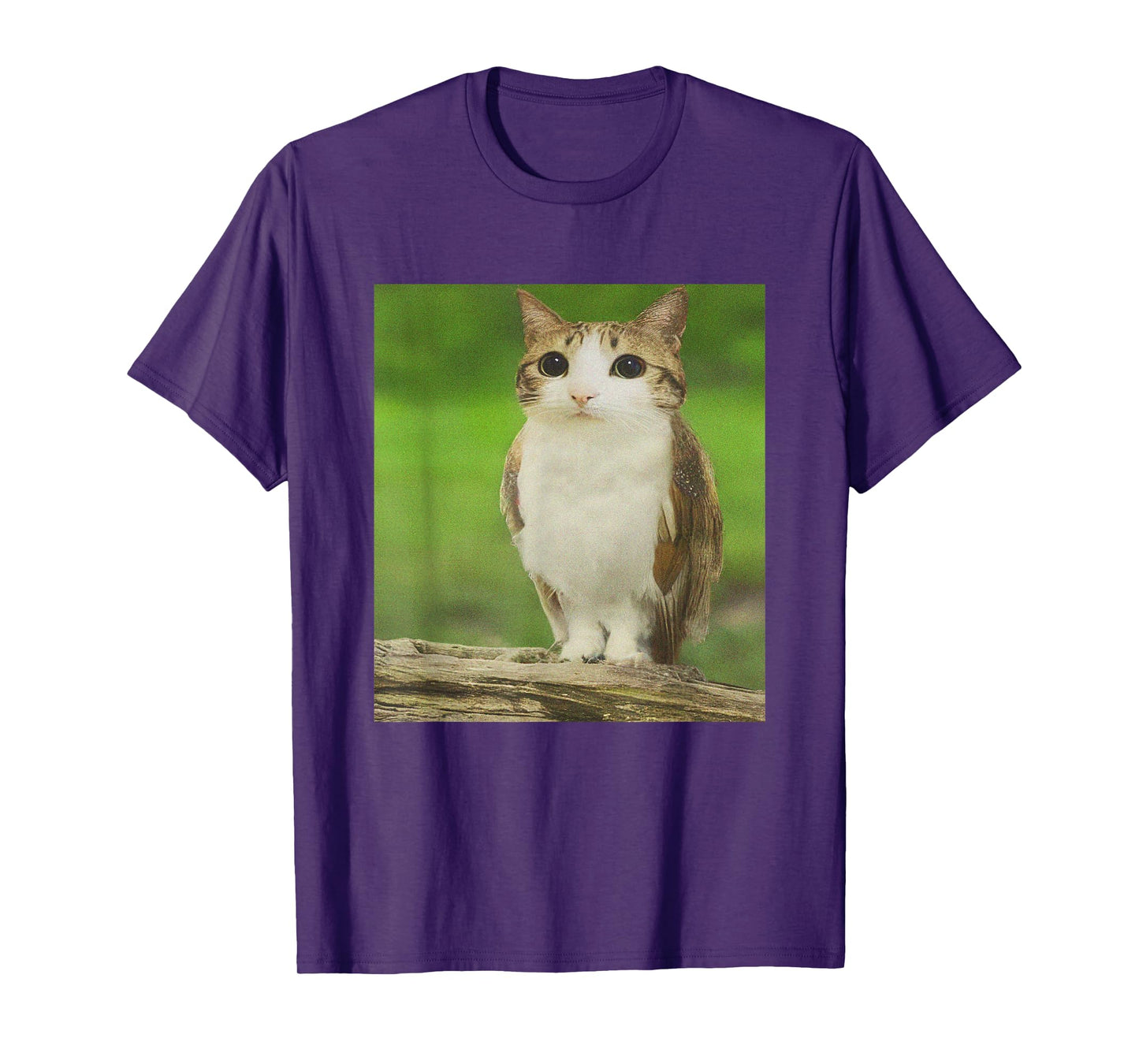 Meowl Cat Owl Funny Cursed Internet Trendy Meme T-Shirt