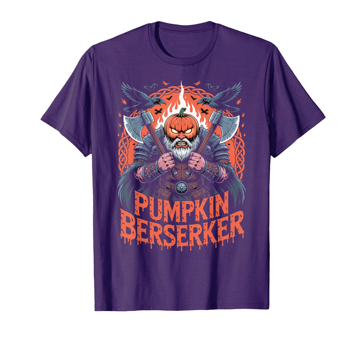 Norse Mythology Pumpkin - Halloween Viking Berserker T-Shirt