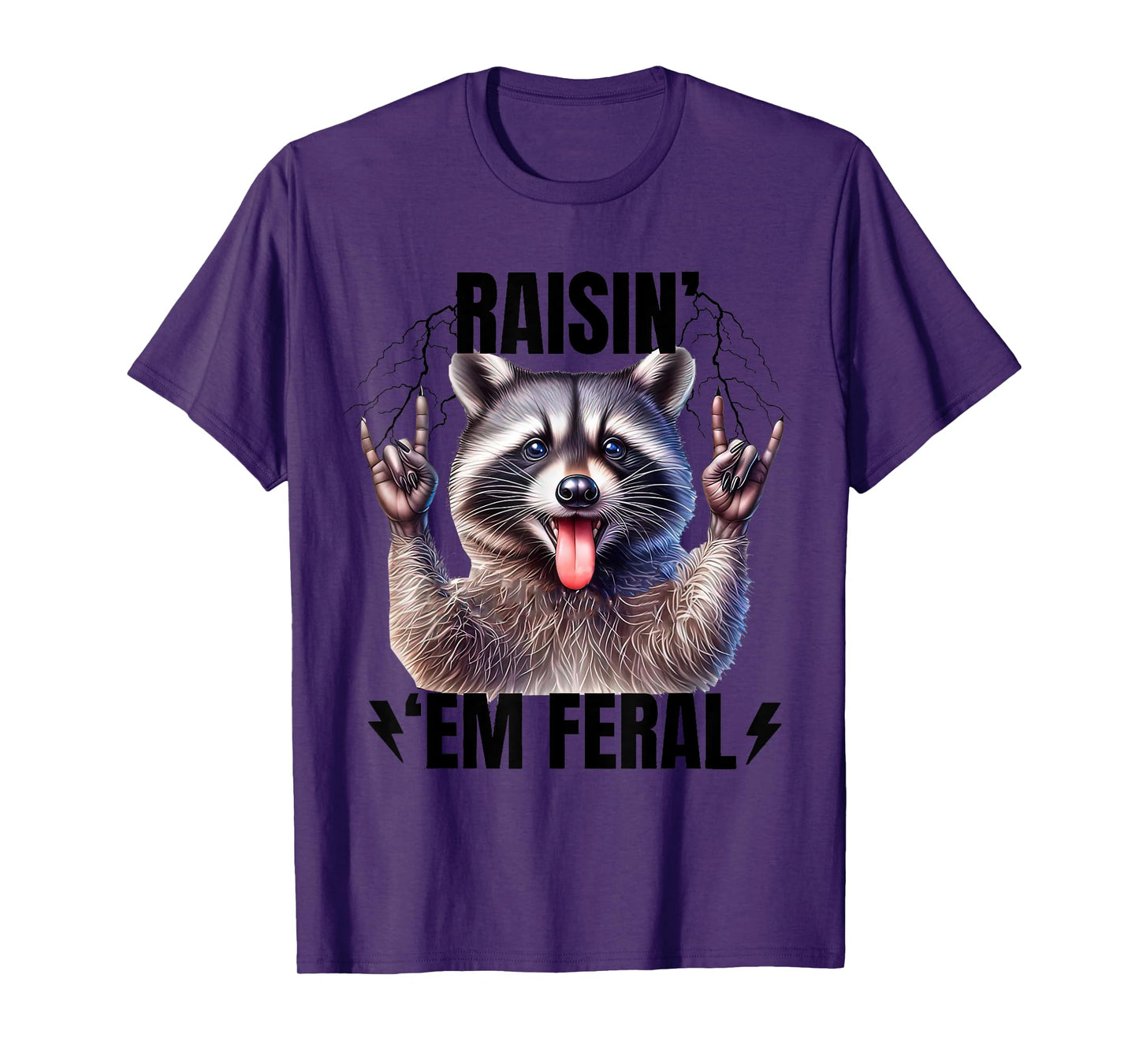 Retro Raisin Em Feral Funny Quote Rock’n Feral Possum Outfit T-Shirt
