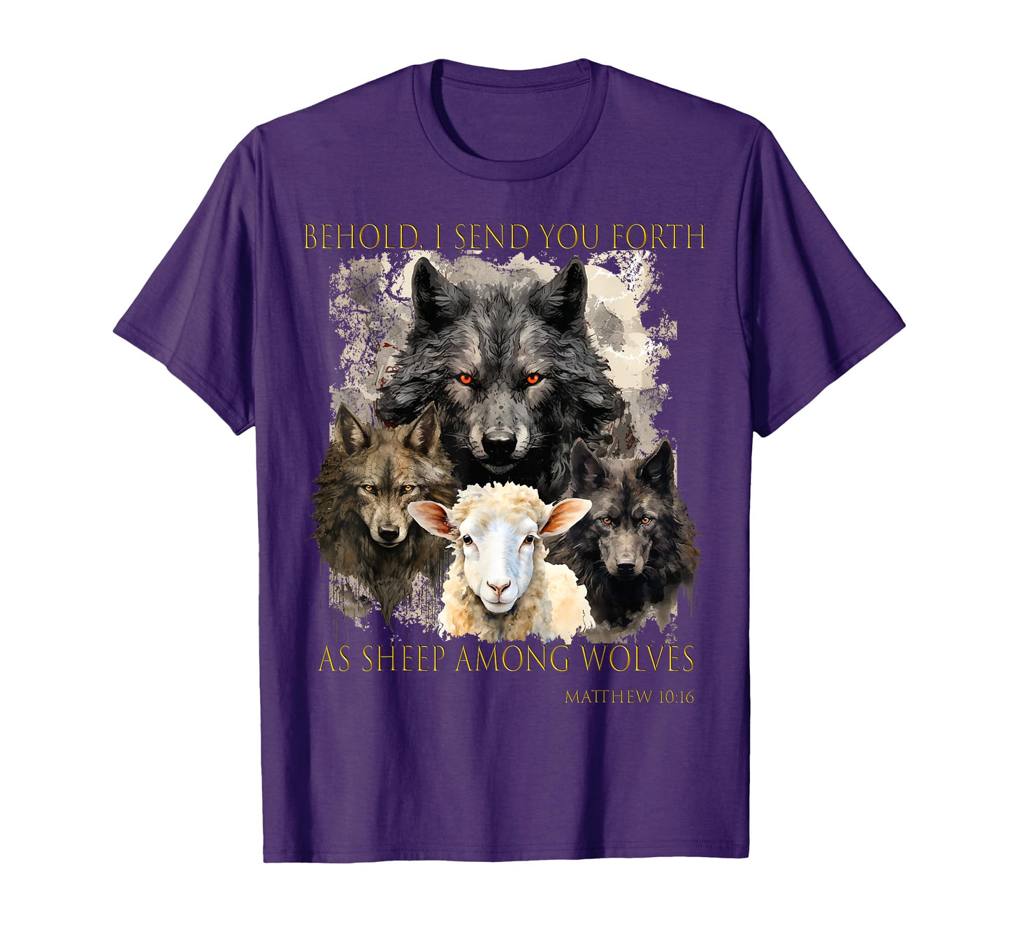Christ Sheep among wolves John 3:16 Yeshua Religious Gospel T-Shirt