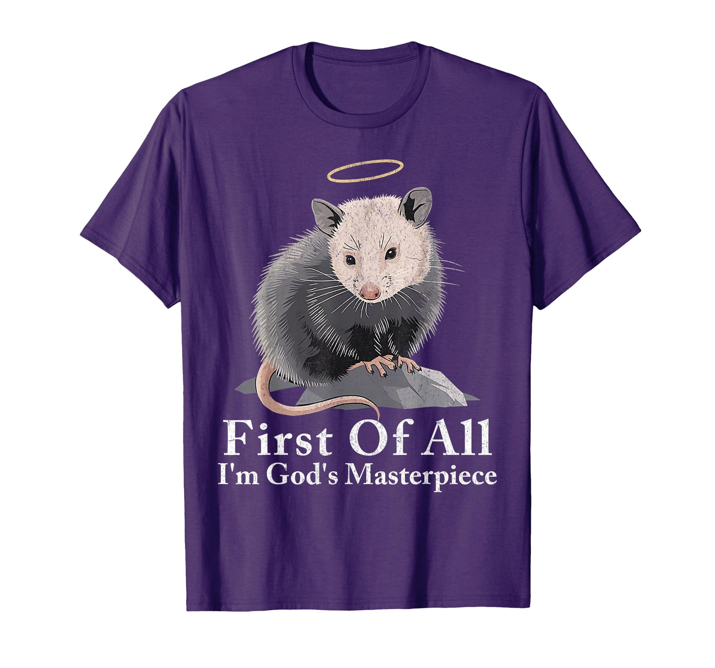 First Of All I'm God's Masterpiece Funny Opossum Possum T-Shirt