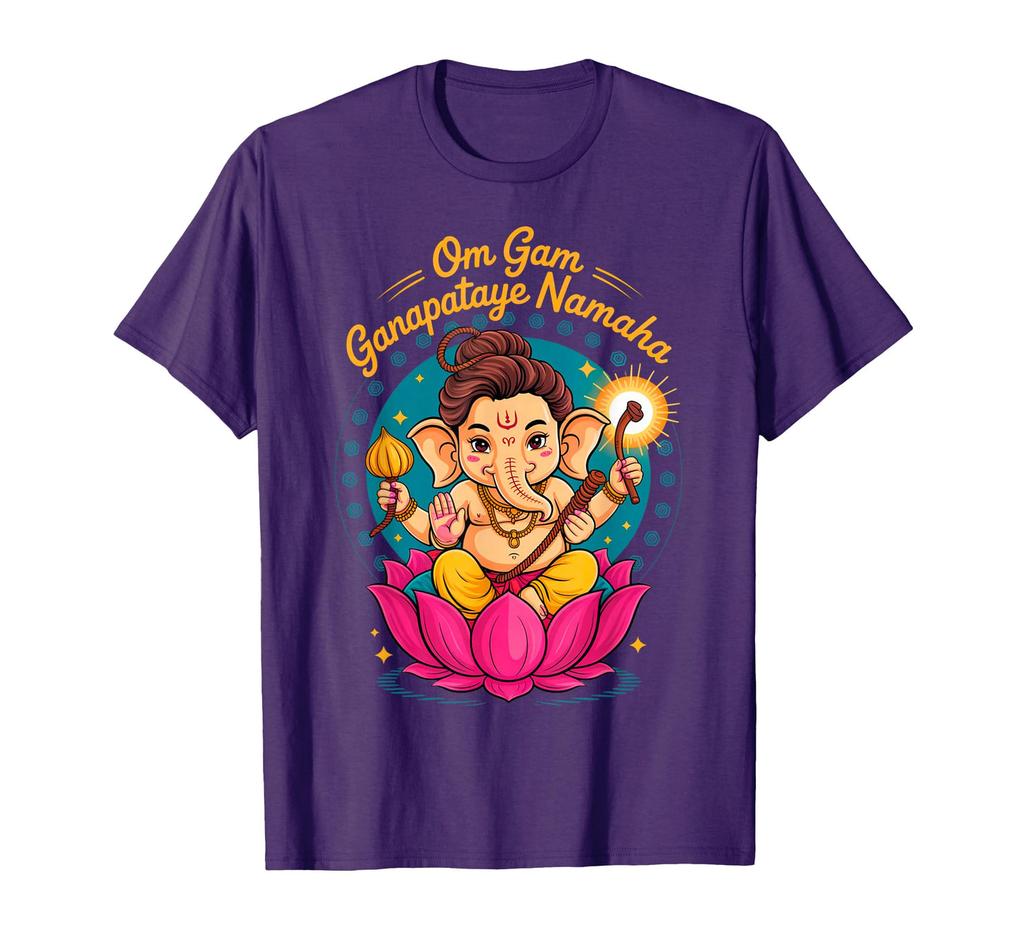 Hindu Ganesha Puja Elephant God India Meditation Yoga Murti T-Shirt