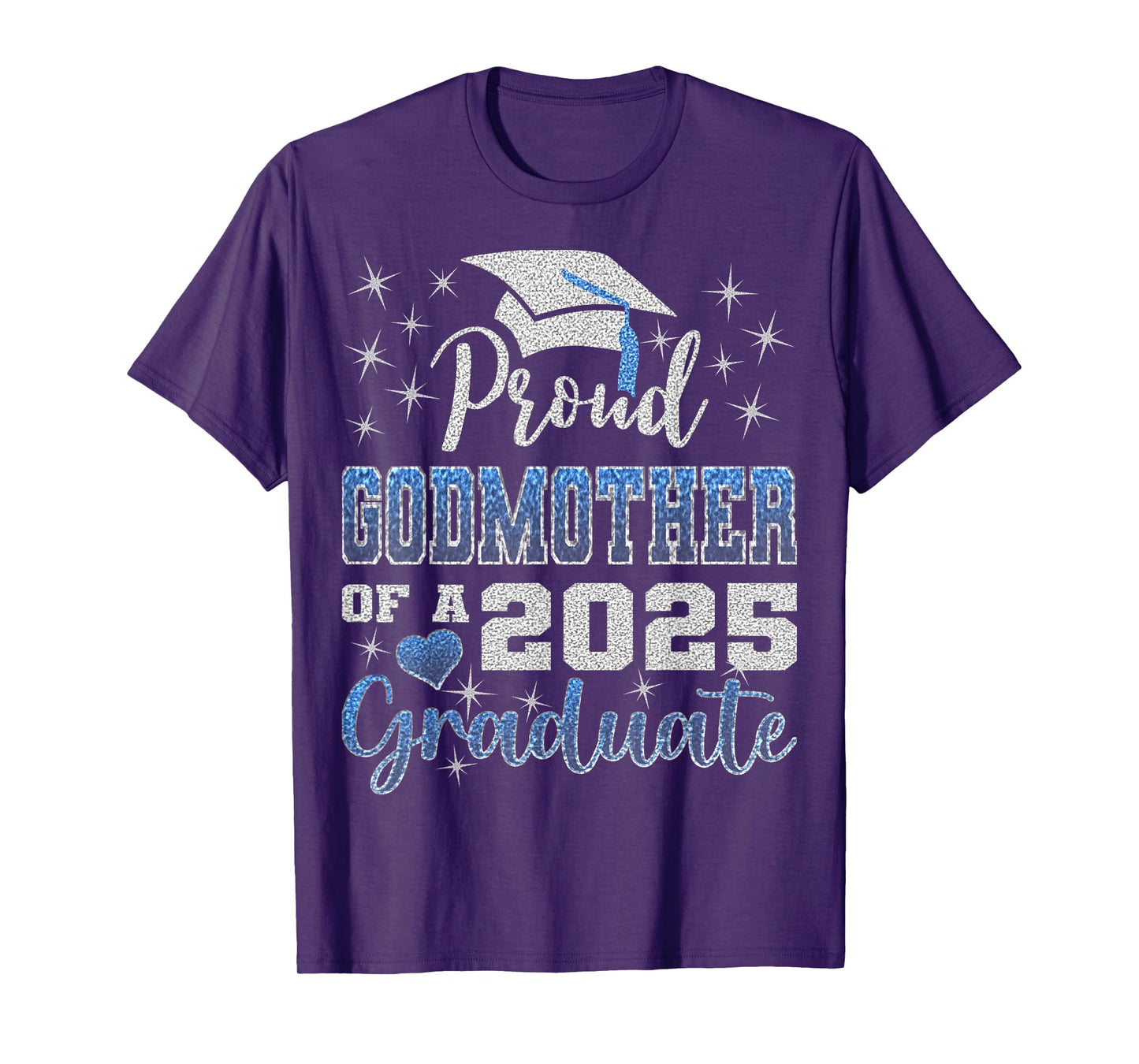 Super Proud Godmother of 2025 Graduate Awesome Family School T-Shirt