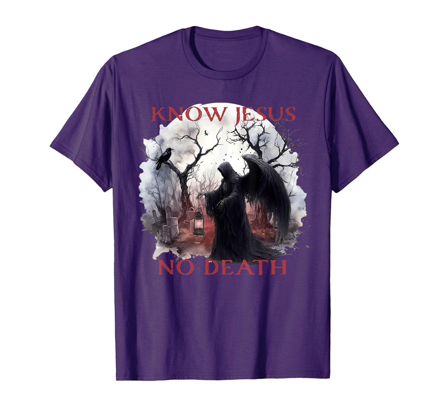 Christian Halloween Know Jesus No Death, Angel Of Death T-Shirt