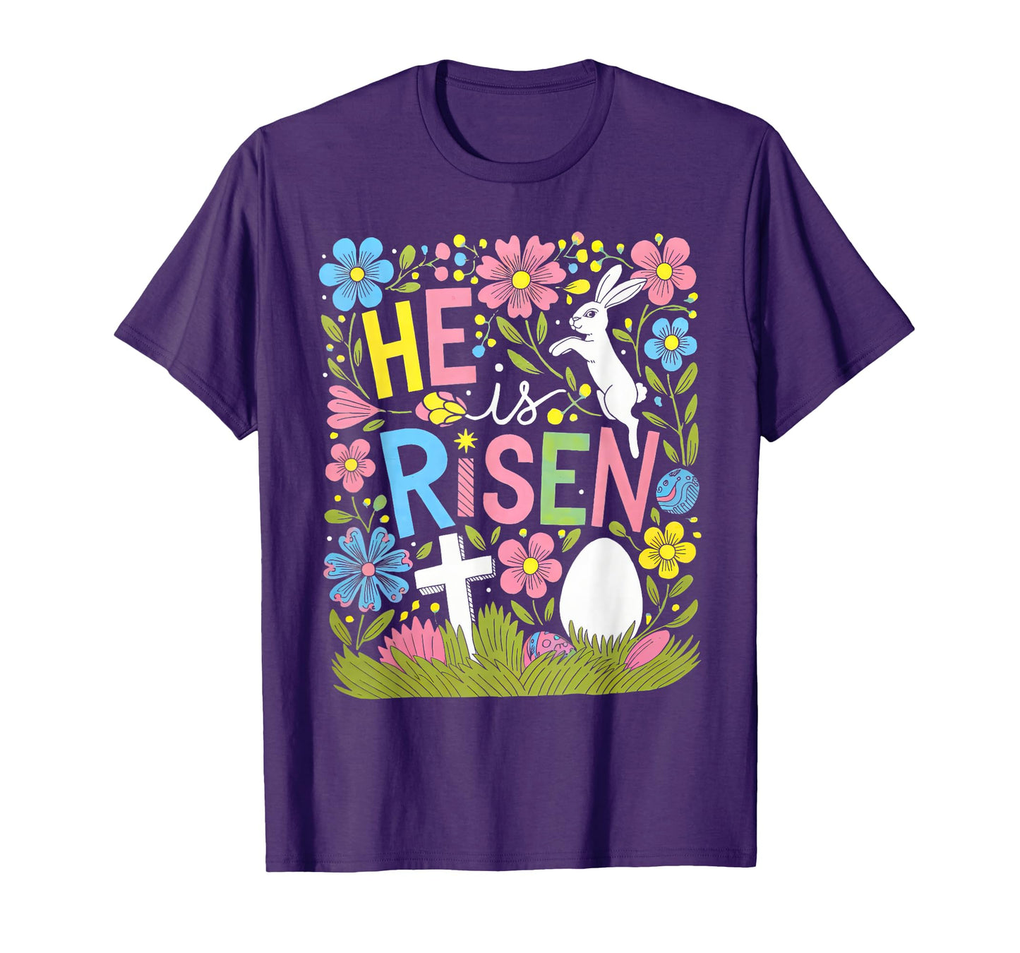 He Is Risen Easter Cross Coquette Jesus Christian Religious T-Shirt