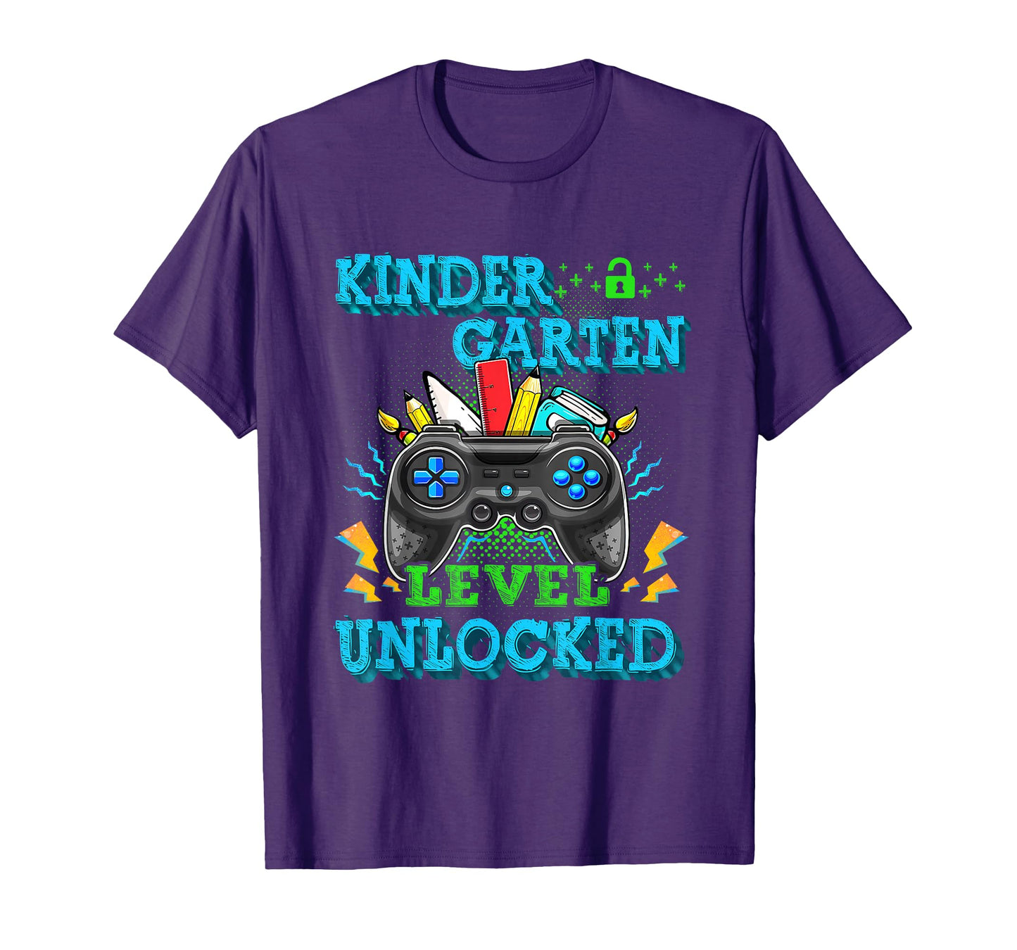 Kindergarten Level Unlocked Gamer First Day Of School Boys T-Shirt