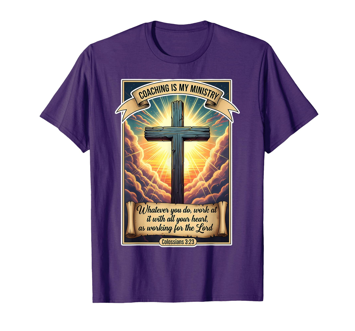 Christian Coach Coaching is My Ministry Jesus Christ Faith T-Shirt