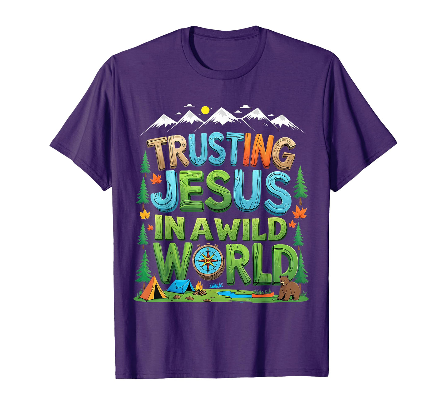 Christian Summer True North VBS 2025 Trusting Jesus Camp T-Shirt