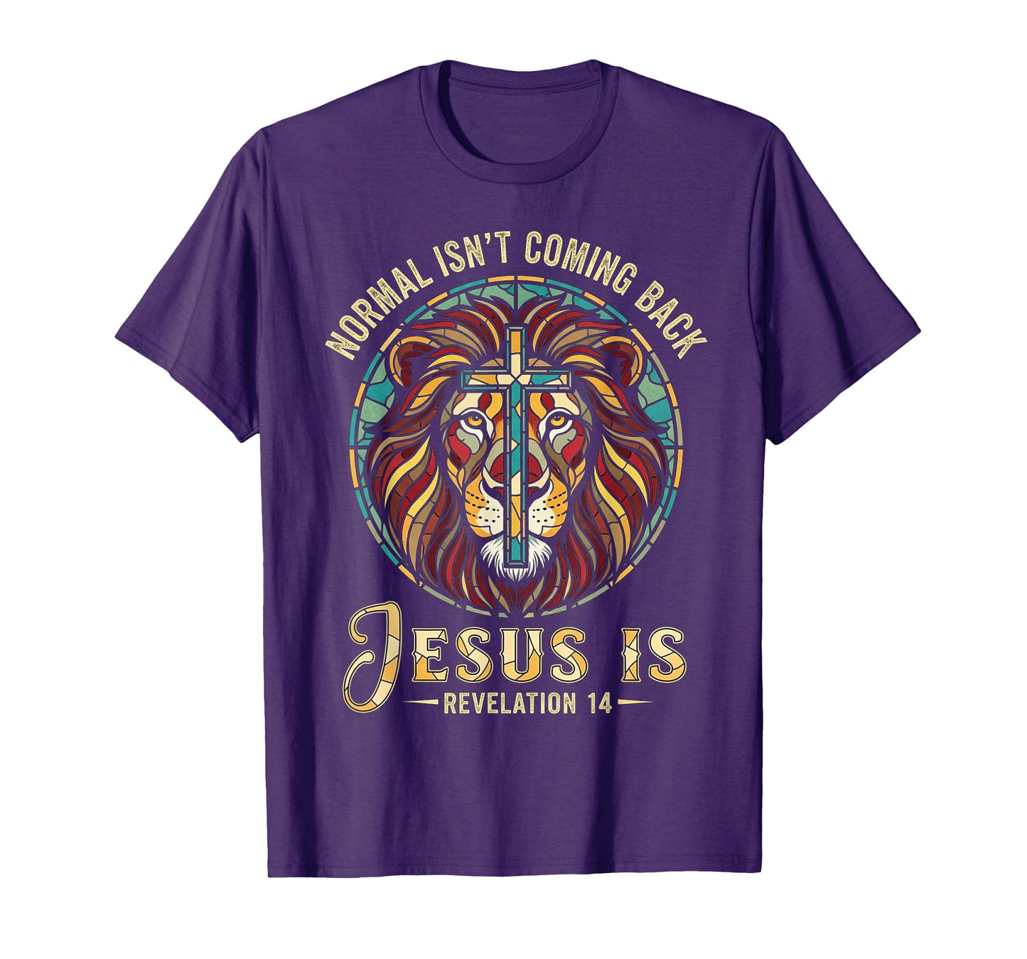 Christian Mosaic Normal Isn't Coming Back Jesus is Prophecy T-Shirt