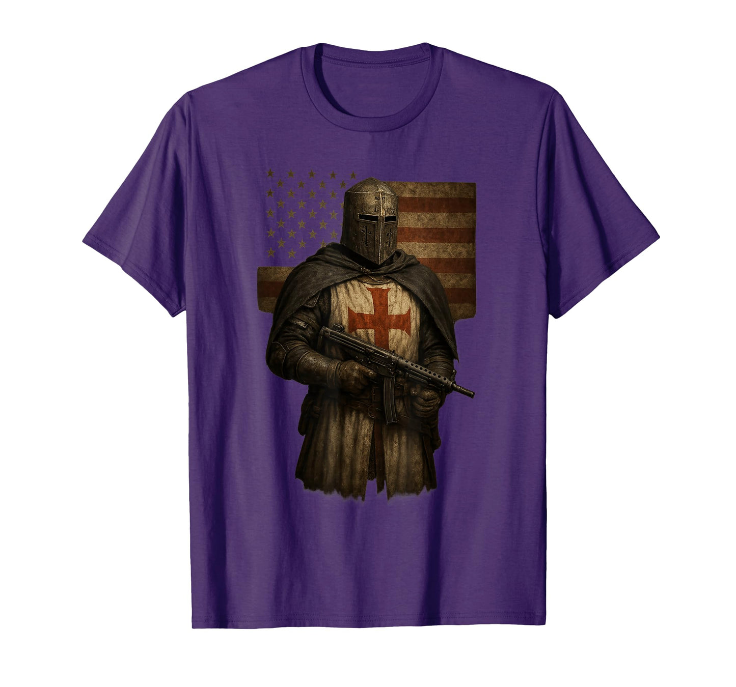 Crusader Templar Knight - Christian American Warrior of God T-Shirt