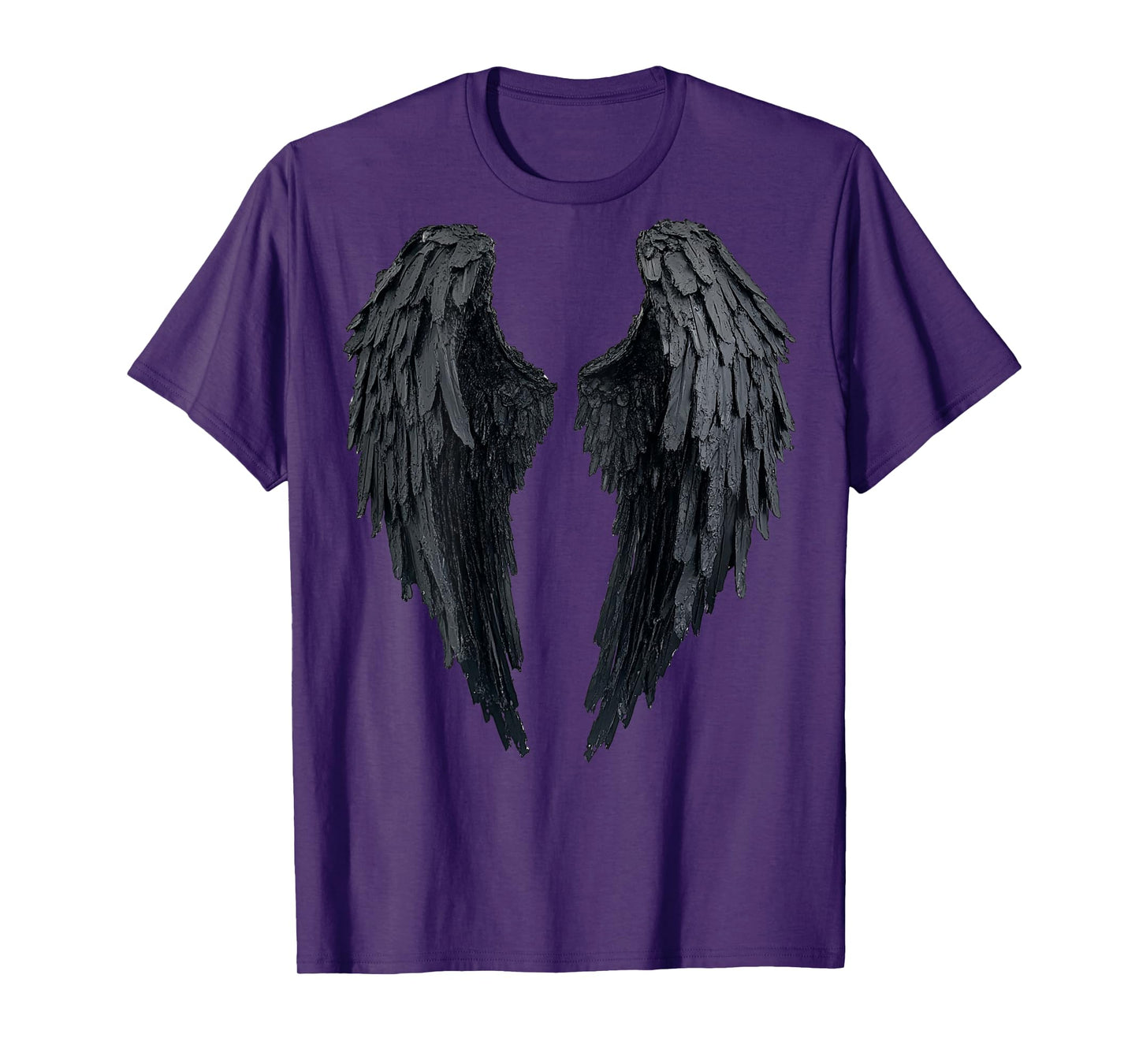 Black Angel Wings On Back T-Shirt