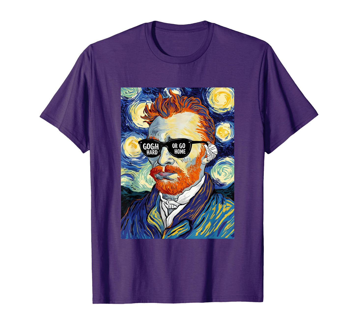 Vincent Van Gogh Hard Or Go Home Artist Humor Pun T-Shirt
