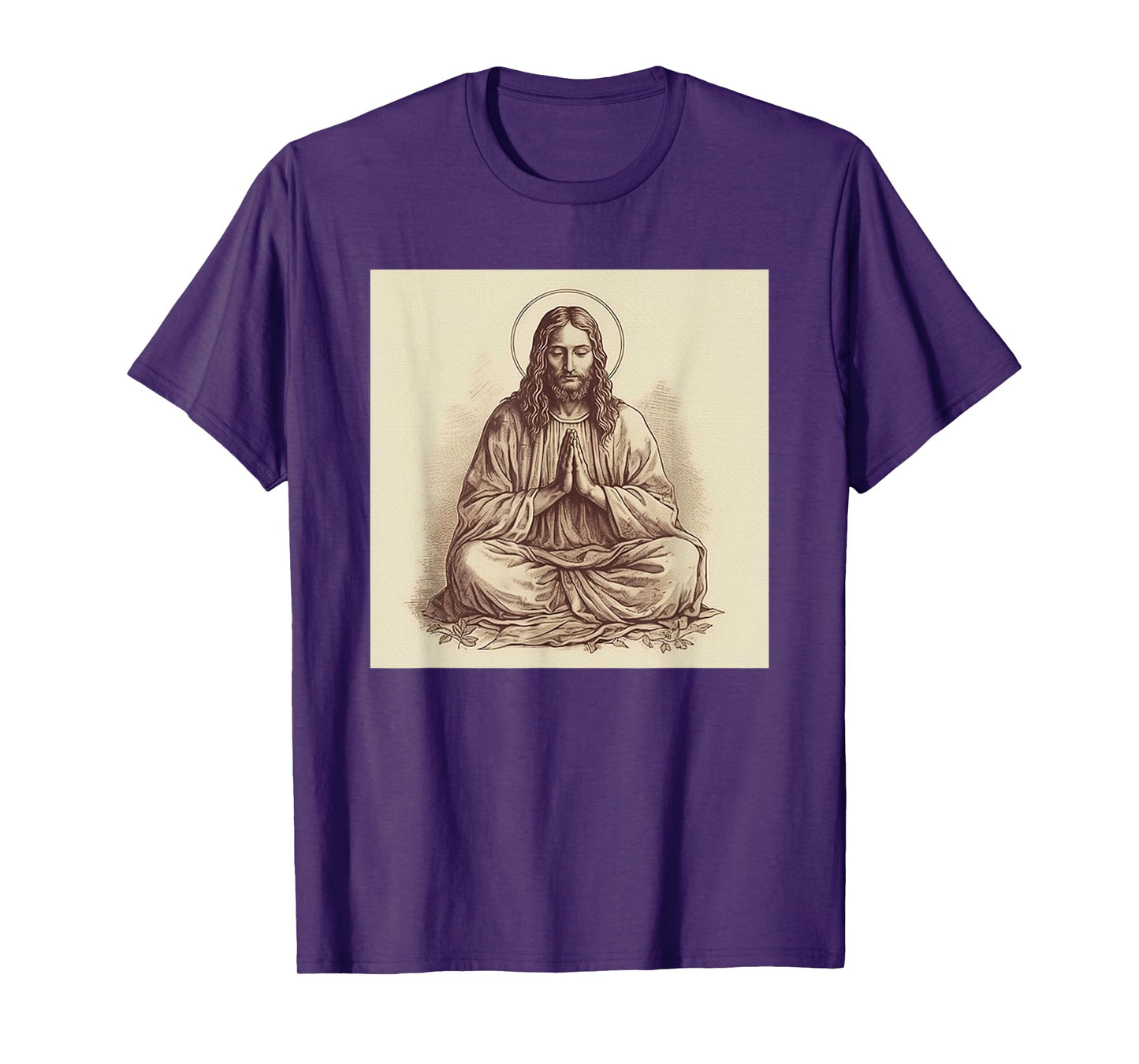 Jesus At Prayer Jesus Meditating As A Buddhist Mon T-Shirt
