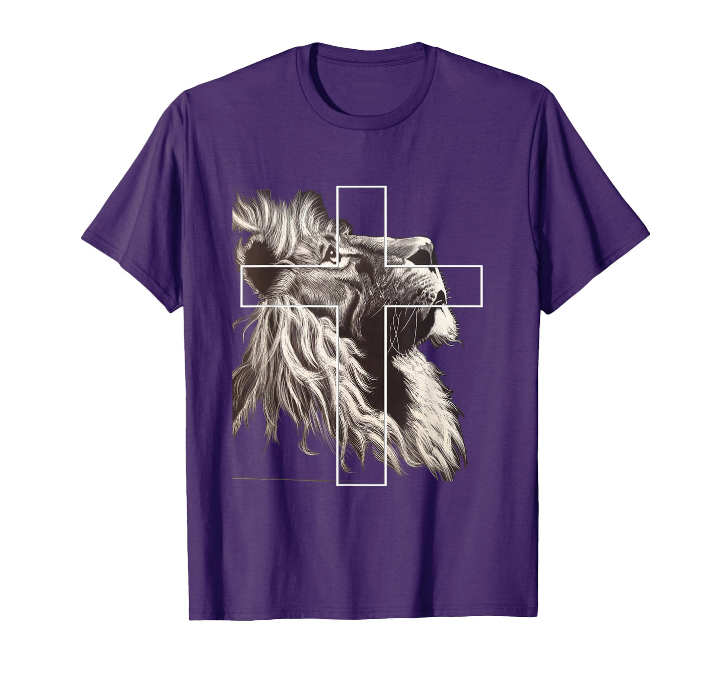 Jesus Lion of Judah Christian Cross T-Shirt