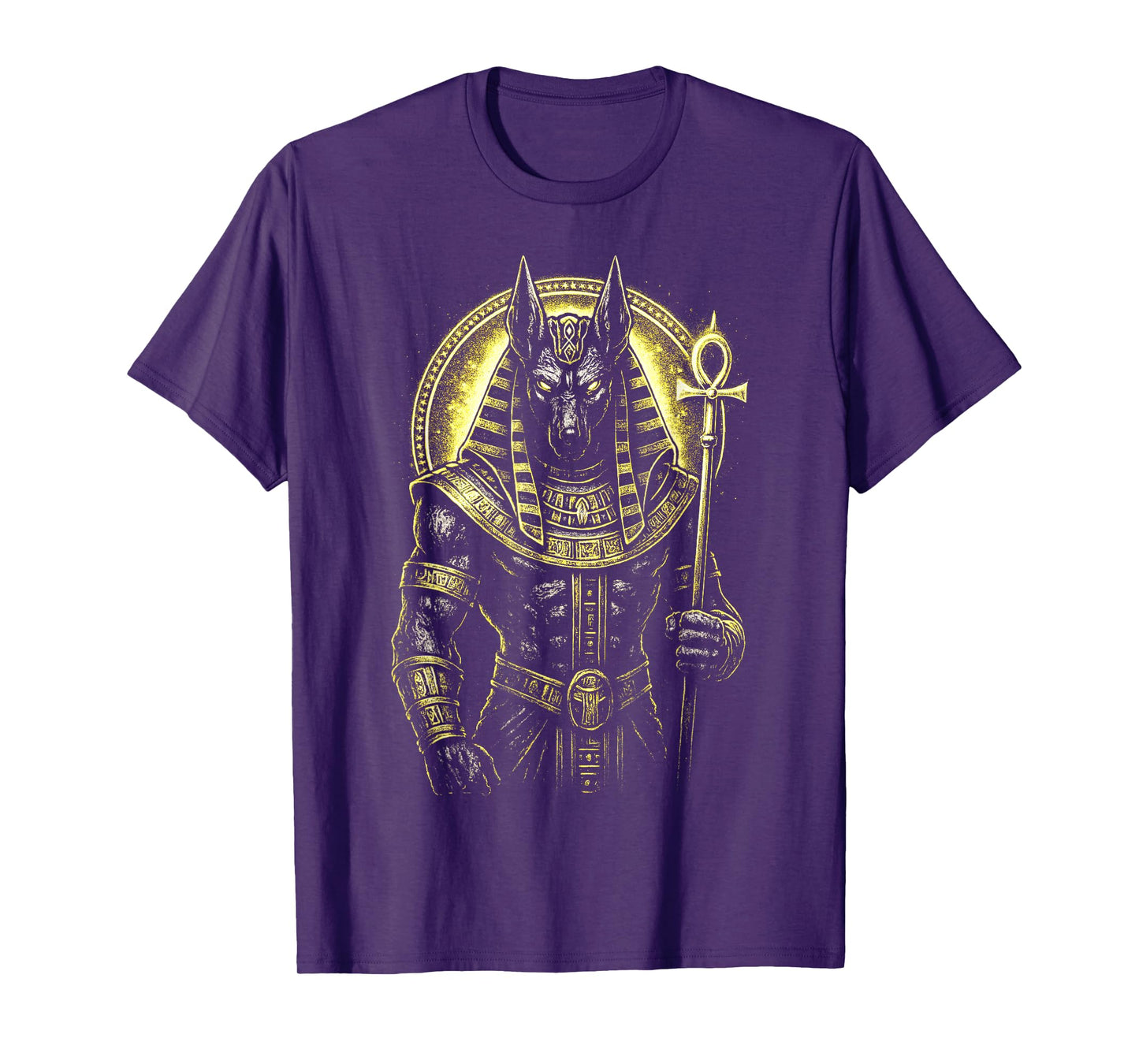 Egyptian Anubis Ancient Mythology God Hieroglyphs T-Shirt
