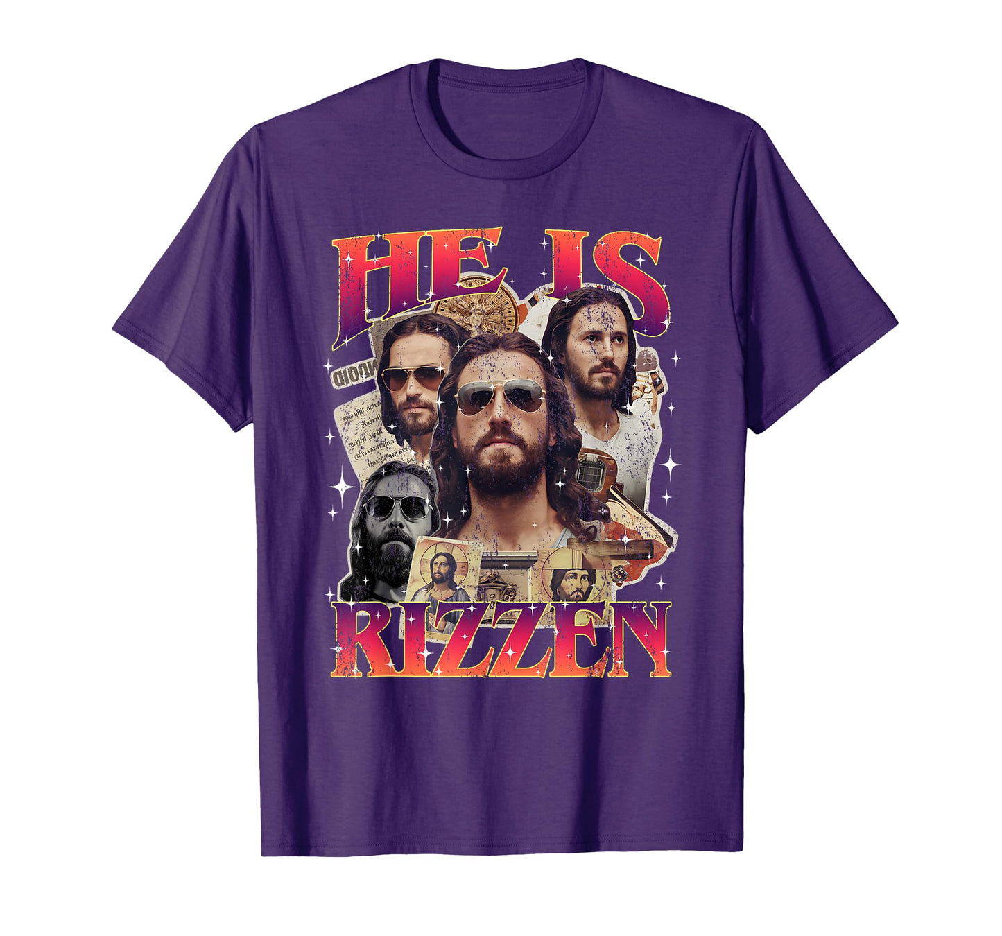 Funny Christian Easter Day Religious Cross He Is Rizzen T-Shirt