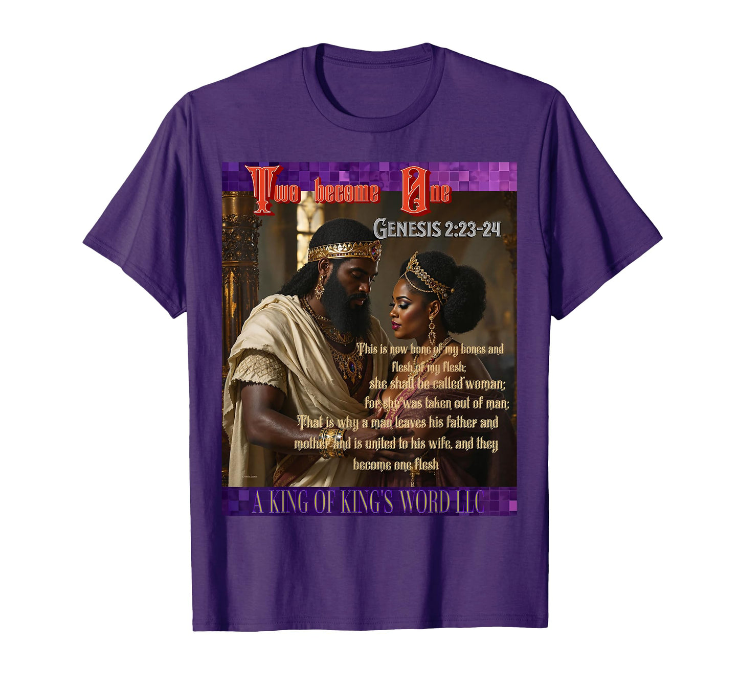Two Become One Genesis 2:23-24 T-Shirt