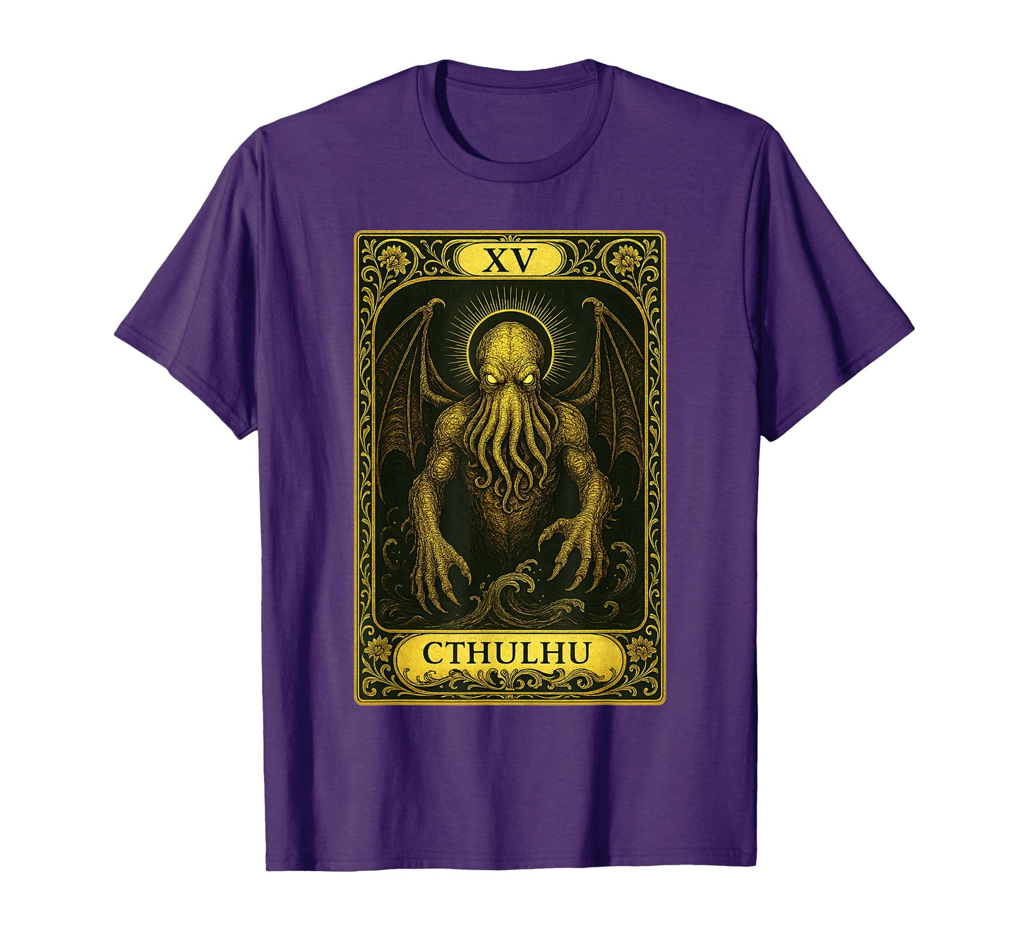 Call of Cthulhu Mythos Ryleh Lovecraftian Necronomicon Tarot T-Shirt