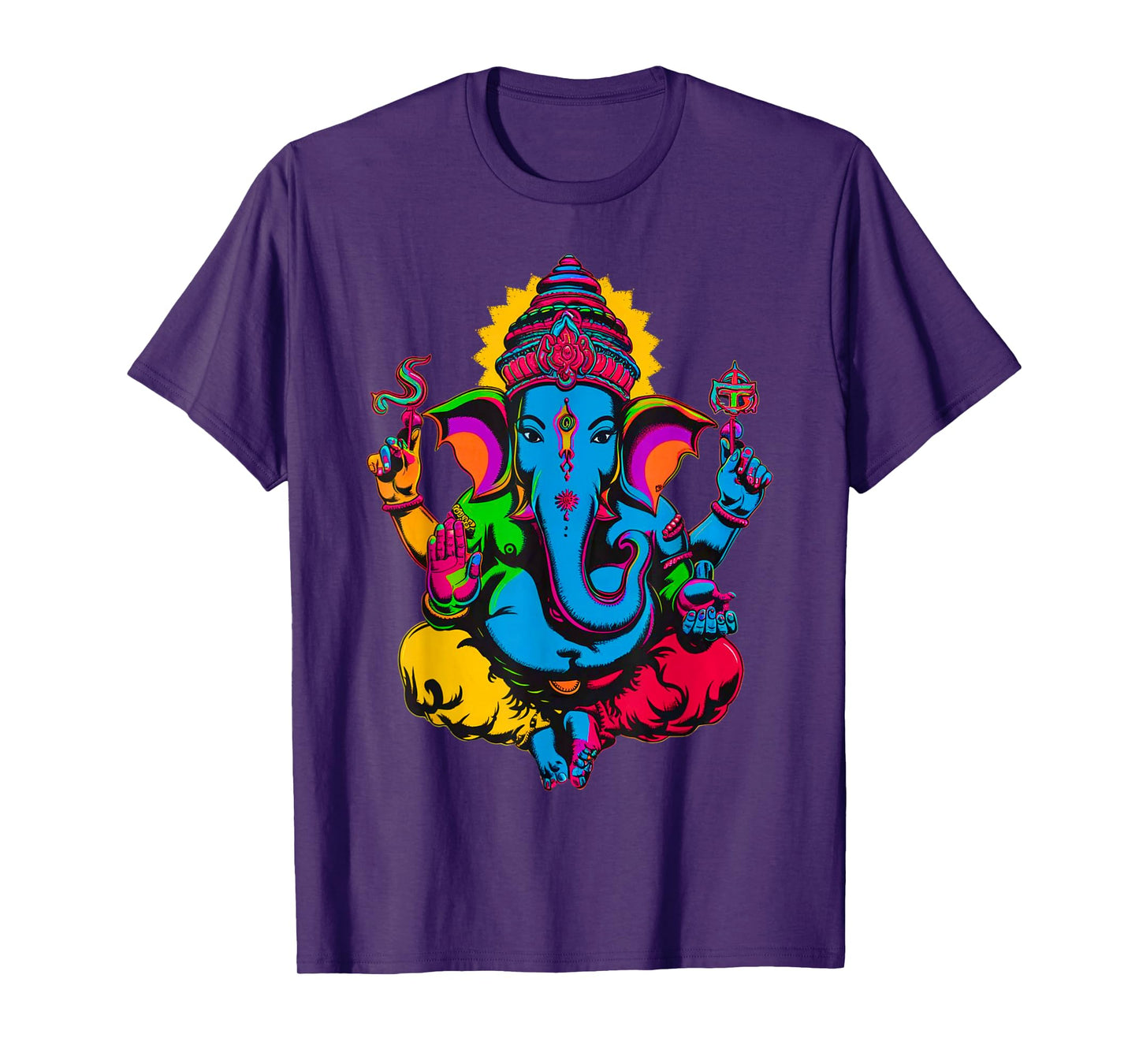 Hindu Ganesha Puja Elephant God India Meditation Yoga Murti T-Shirt