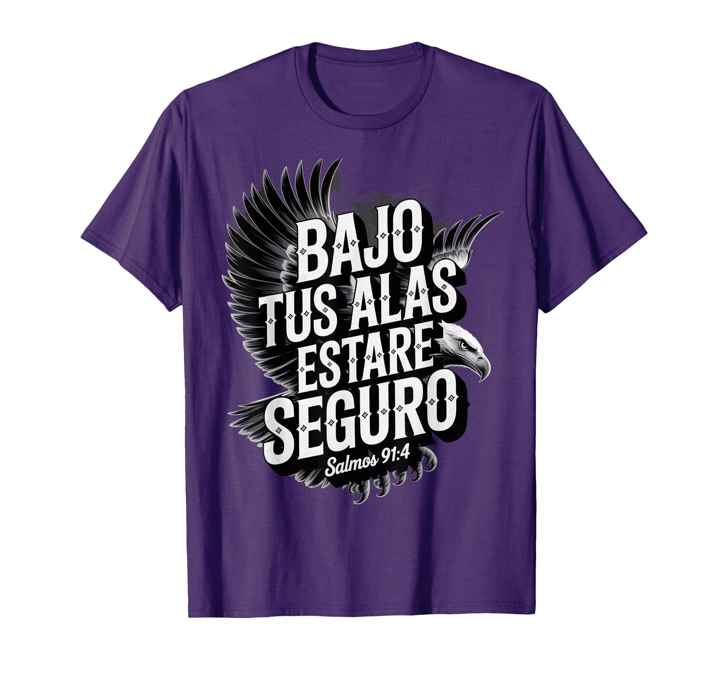 Bajo Tus Alas Estaré Seguro – Salmos 91:4 Spanish Christian T-Shirt