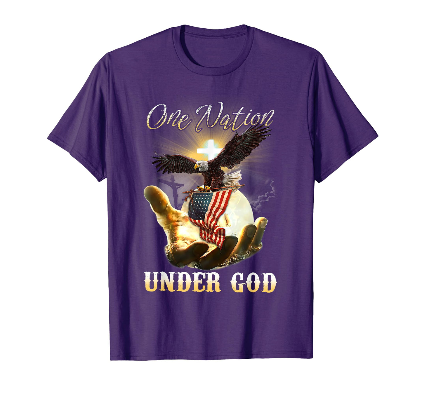 Eagle USA Christian Patriot One Nation Under God T-Shirt