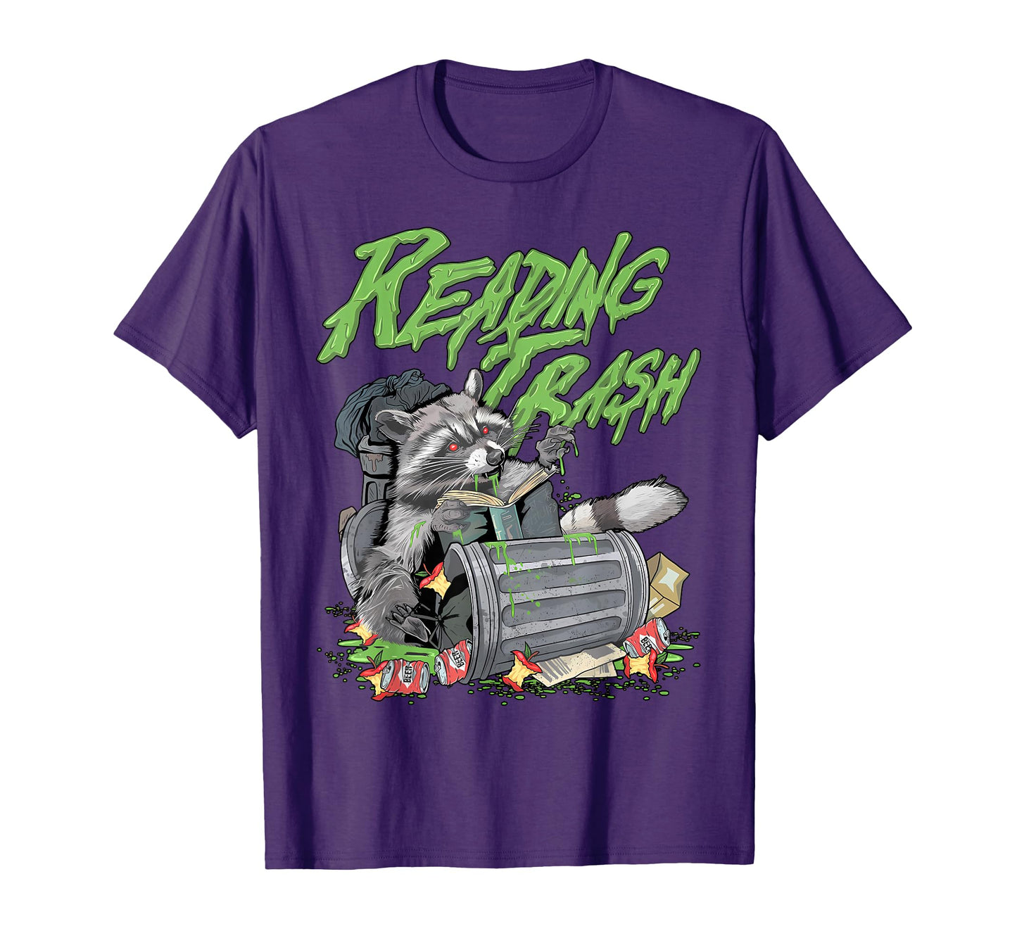 Reading Trash Racoon Bookworm Bookish Librarian Book Lover T-Shirt