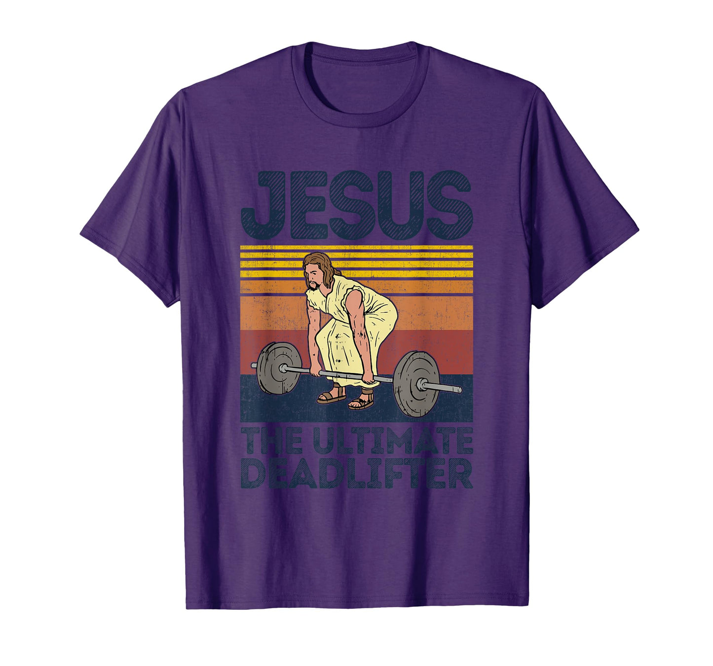 Vintage Jesus The Ultimate Deadlifter Funny Christian Gym T-Shirt