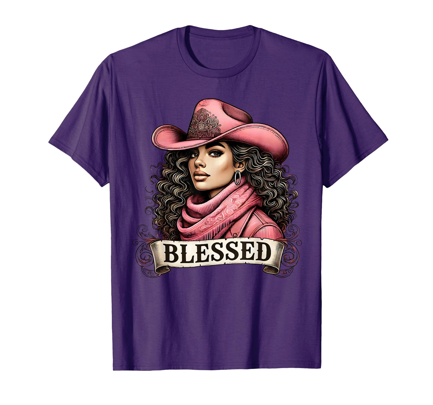 Blessed Black Cowgirl Christian Black Cowgirl Western Texas T-Shirt