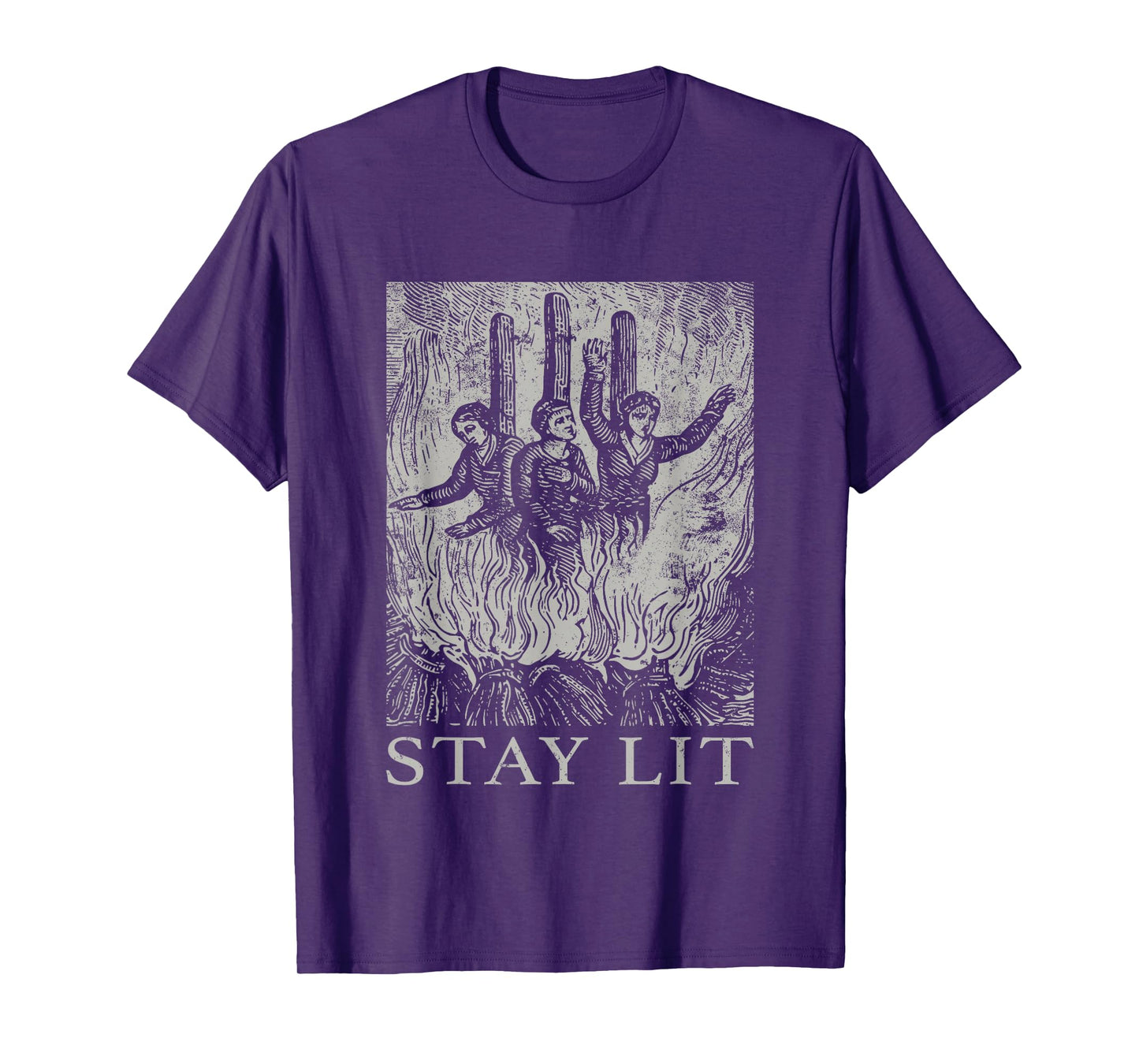 Occult Stay Lit Satan Devil Hell Unholy Antichrist Witch T-Shirt