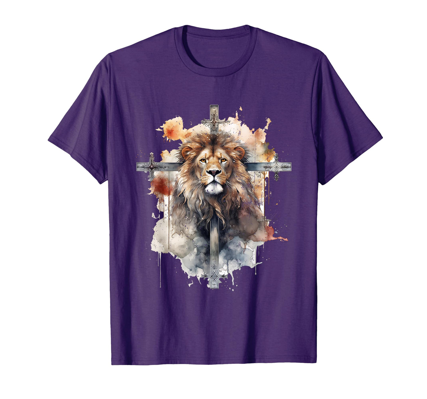 Lion Of Judah Lion Cross Christian Faith Jesus Hebrew Lion T-Shirt