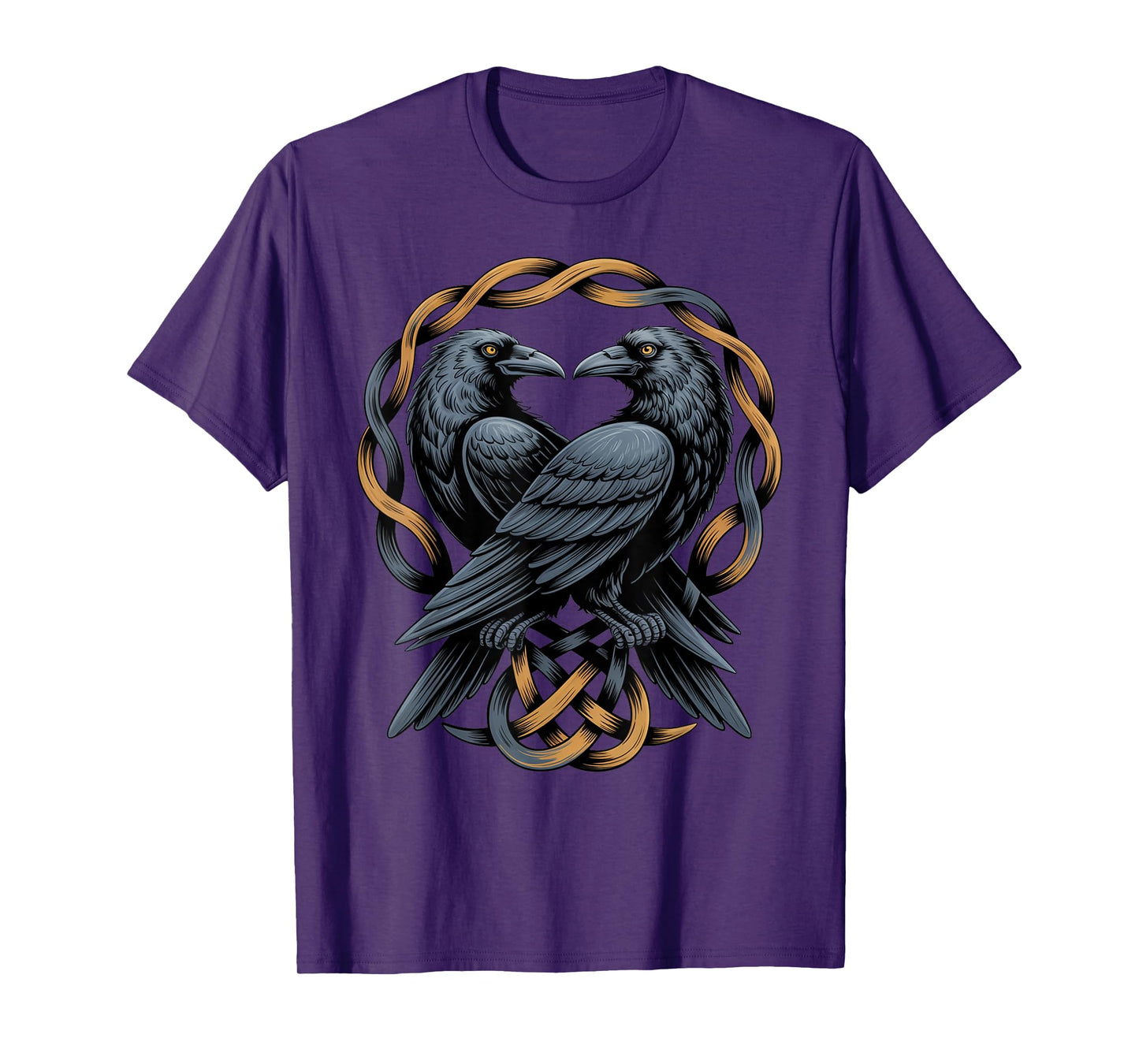 Viking Knotwork Odins Raven Valhalla Norse Mythology T-Shirt