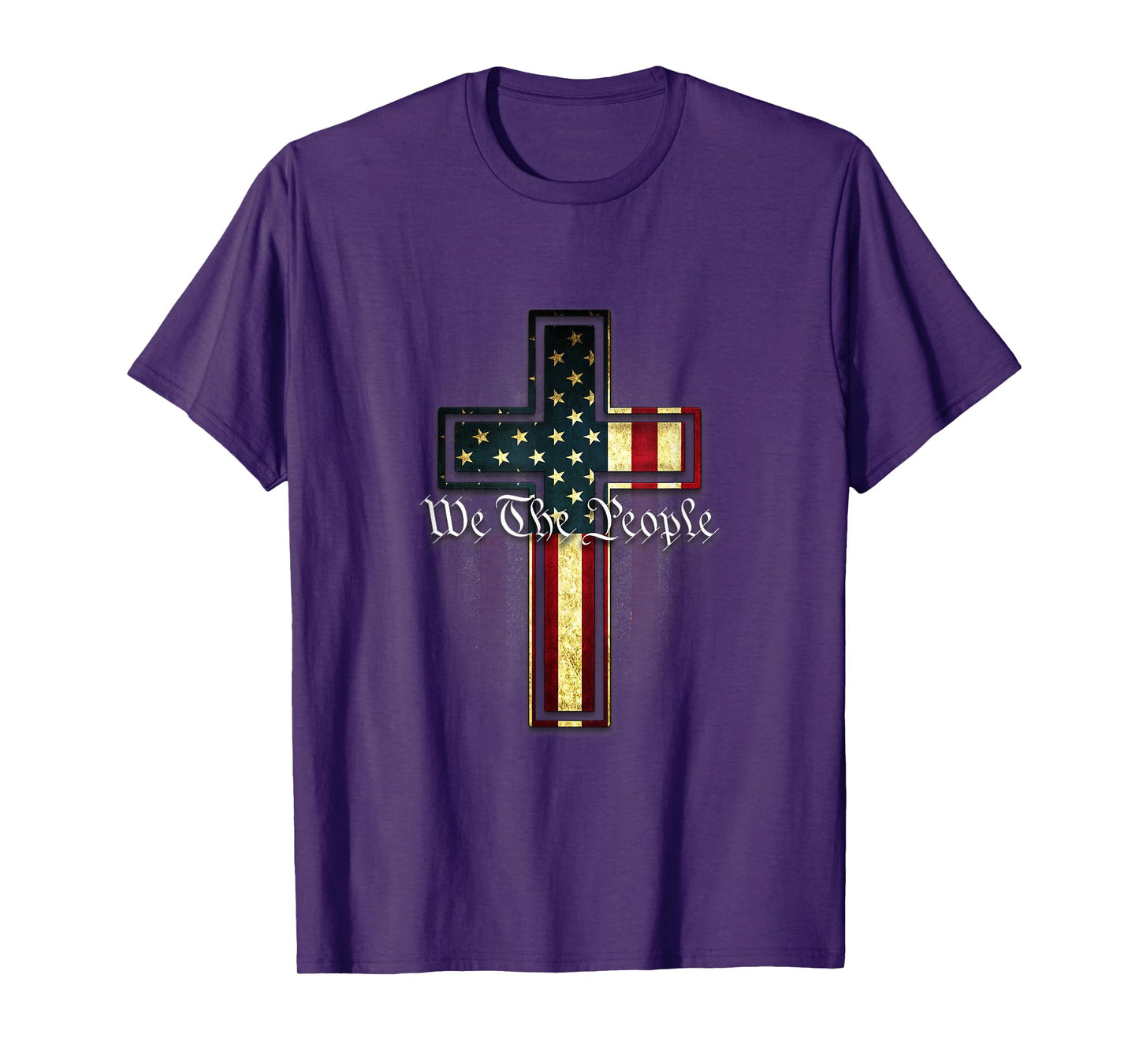 We The People Patriotic American Constitution Cross T-Shirt