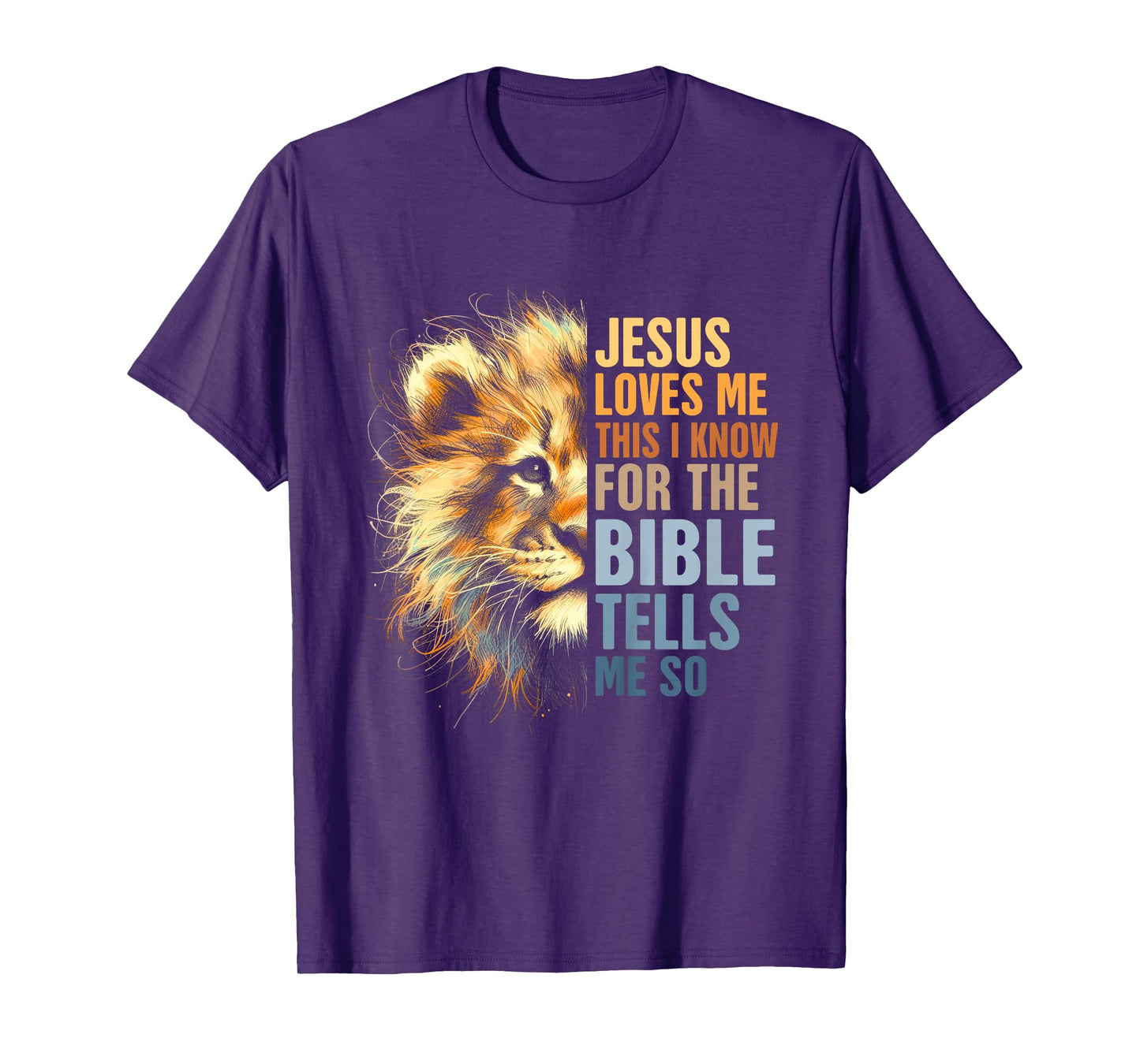 Kids Lion Christian Religious Baby Jesus Loves Me This I Know T-Shirt